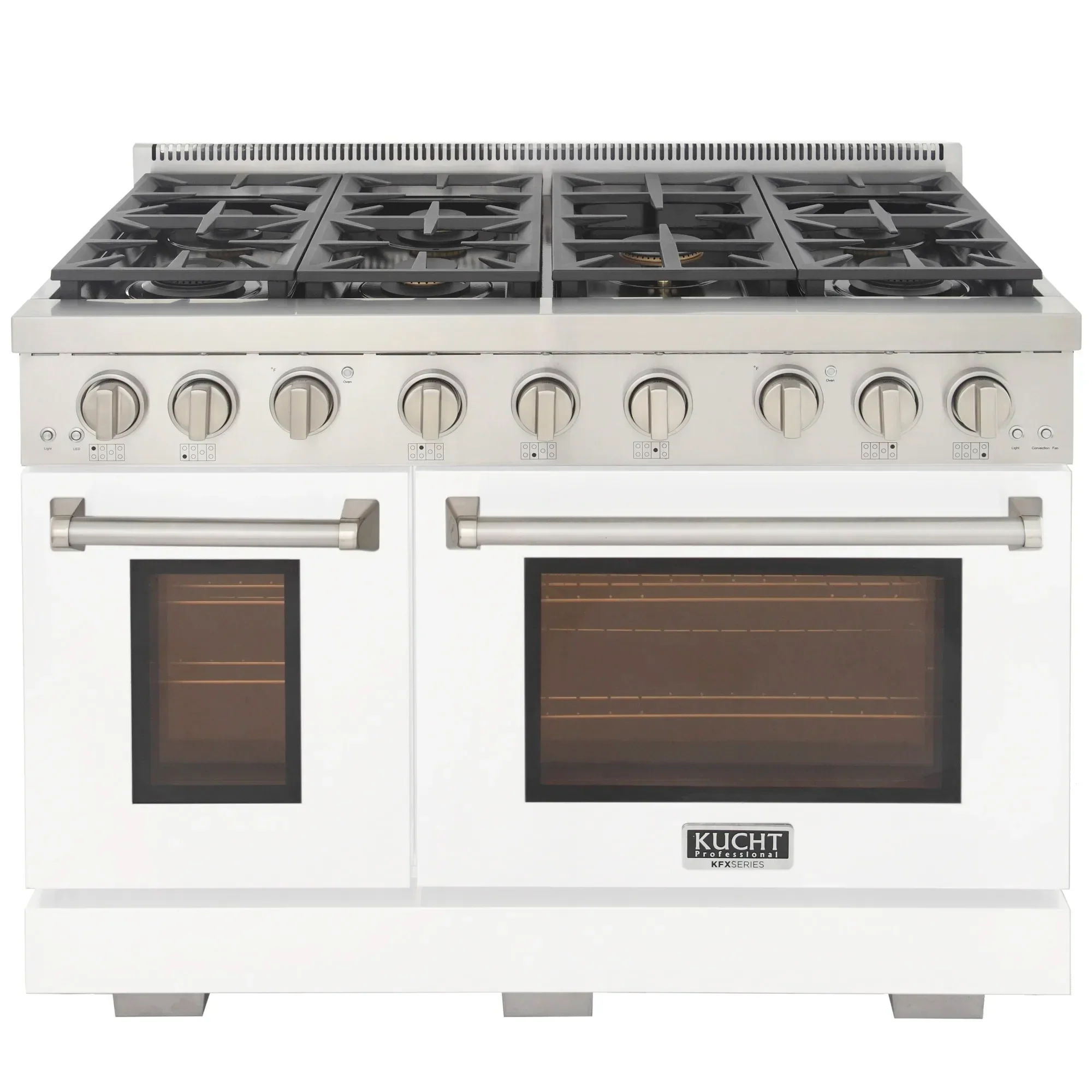 Kucht Professional 48-Inch 6.7 cu. ft. Propane Gas Range in White with True Simmer Burners (KFX4800X/LP-W) - Image 3