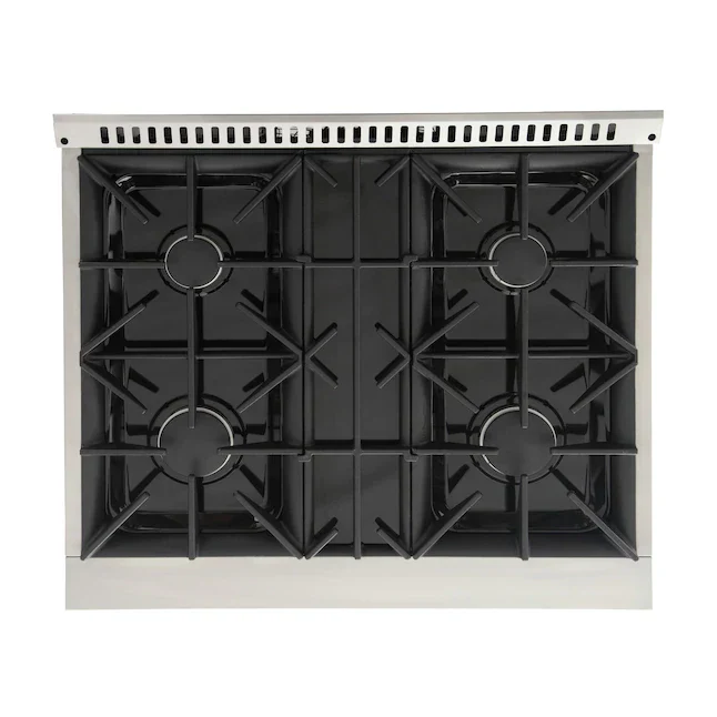 Kucht Signature 30-Inch Pro-Style Dual Fuel Range with Propane Gas in Stainless Steel with Black Oven Door & Gold H&le (KDF302/LP-K-GOLD) - Image 6