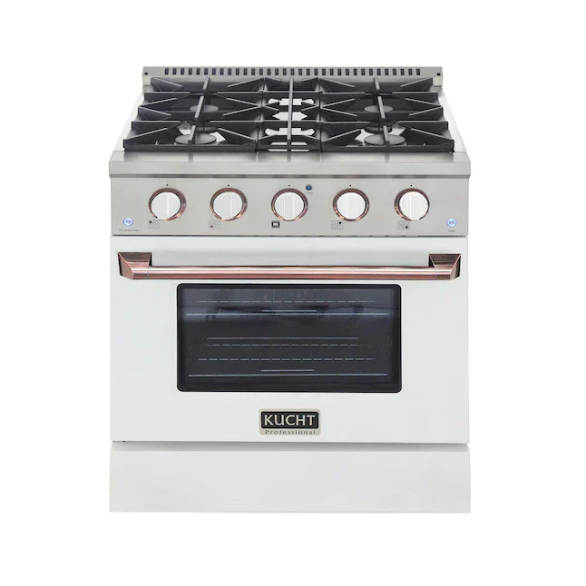 Kucht Signature 30-Inch Pro-Style Dual Fuel Range with Propane Gas in White Oven Door & Rose Gold (KDF302/LP-W-ROSE) - Image 3