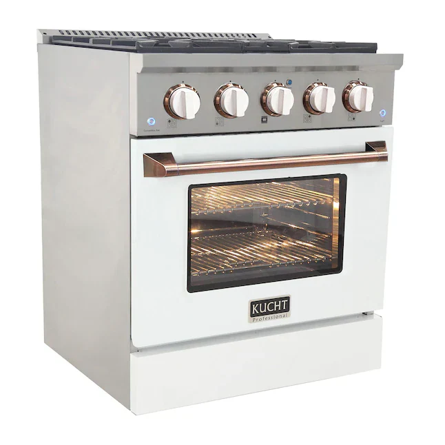 Kucht Signature 30-Inch Pro-Style Dual Fuel Range with Propane Gas in White Oven Door & Rose Gold (KDF302/LP-W-ROSE) - Image 5