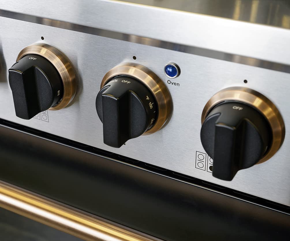 Kucht Signature 30-Inch Propane Gas Range with Convection Oven in Black with Black Knobs & Gold H&le (KNG301/LP-K-GOLD) - Image 5