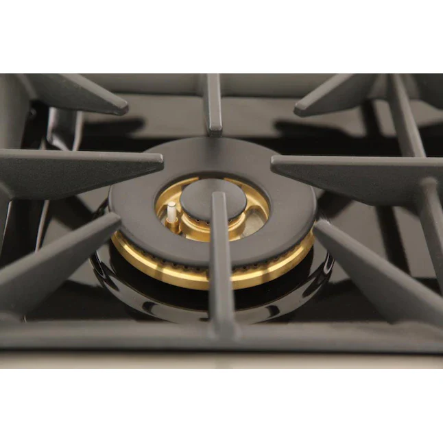 Kucht Signature 36-Inch Propane Gas Range with Convection Oven in White with White Knobs & Gold H&le (KNG361/LP-W-GOLD) - Image 5