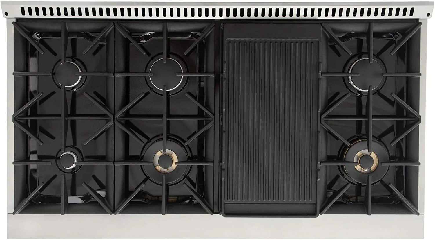 Kucht Signature 48-Inch 6.7 cu ft. Propane Gas Range with Black Door & Rose Gold Accents (KNG481/LP-K-ROSE) - Image 6