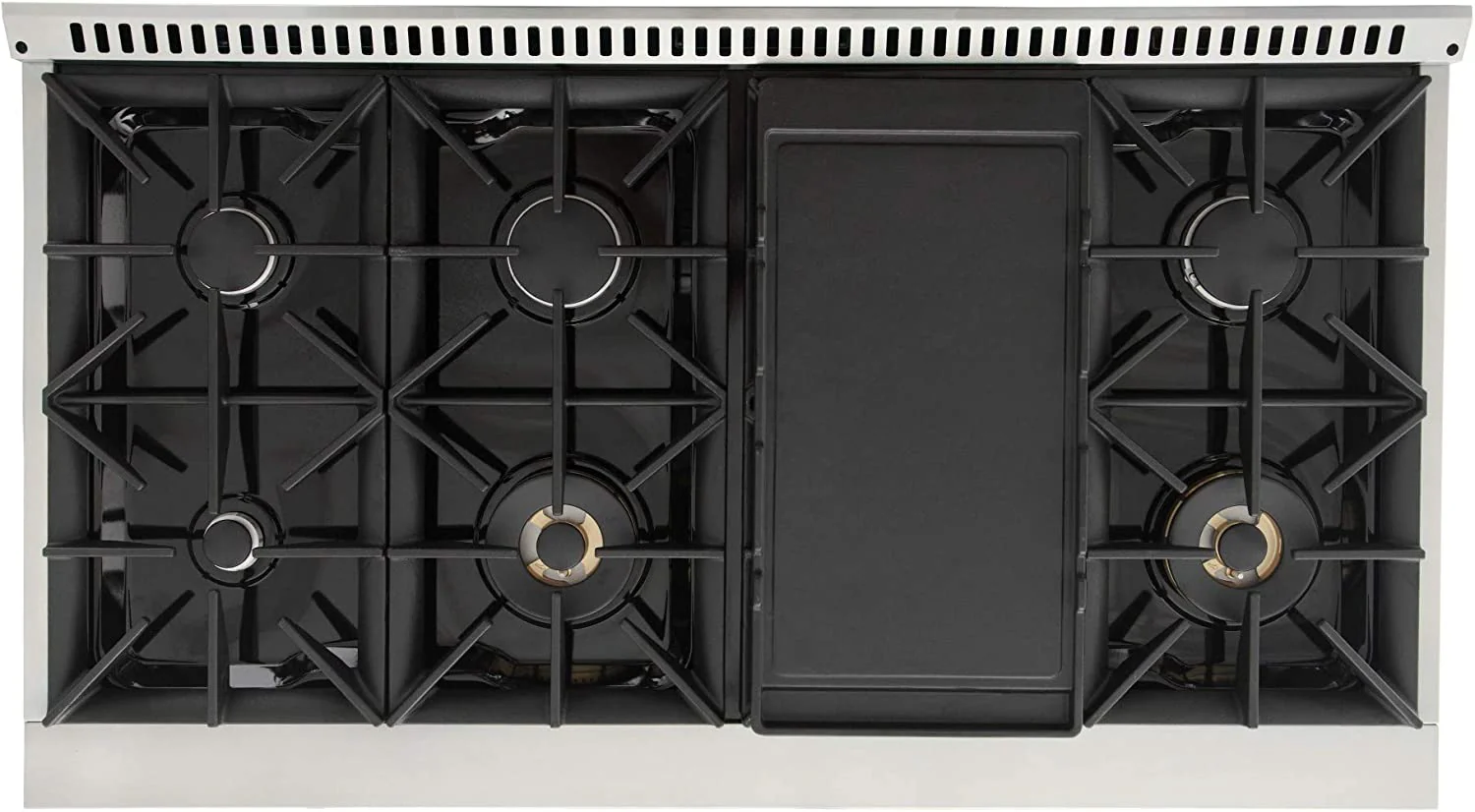 Kucht Signature 48-Inch 6.7 cu ft. Propane Gas Range with Black Door & Rose Gold Accents (KNG481/LP-K-ROSE) - Image 7