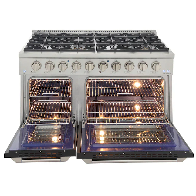 Kucht Signature 48-Inch  Pro-Style Dual Fuel Range in Propane Gas with Black Oven Door & Gold (KDF482/LP-K-GOLD) - Image 3