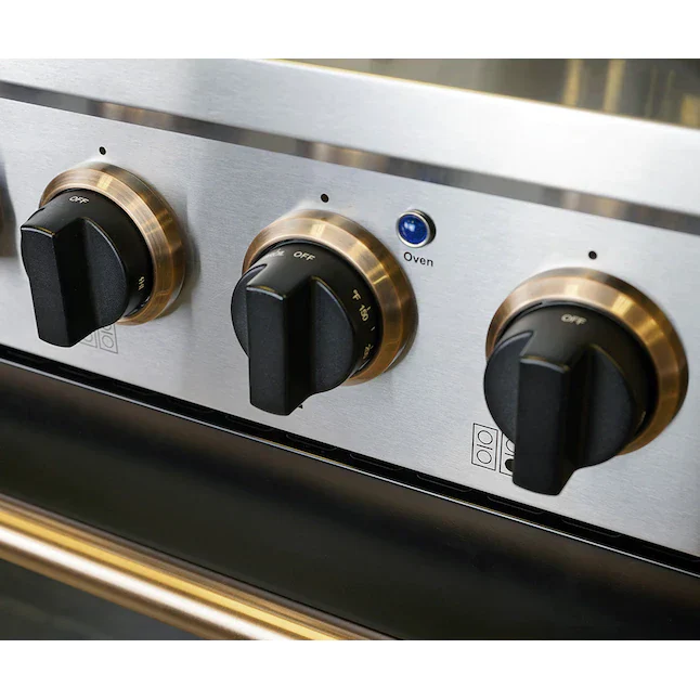 Kucht Signature 48-Inch  Pro-Style Dual Fuel Range in Propane Gas with Black Oven Door & Gold (KDF482/LP-K-GOLD) - Image 6