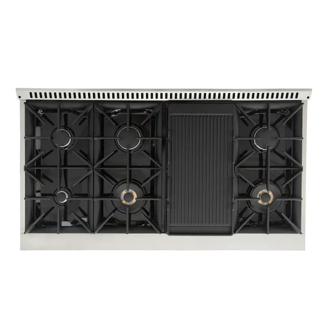 Kucht Signature 48-Inch  Pro-Style Dual Fuel Range in Propane Gas with Black Oven Door & Gold (KDF482/LP-K-GOLD) - Image 8