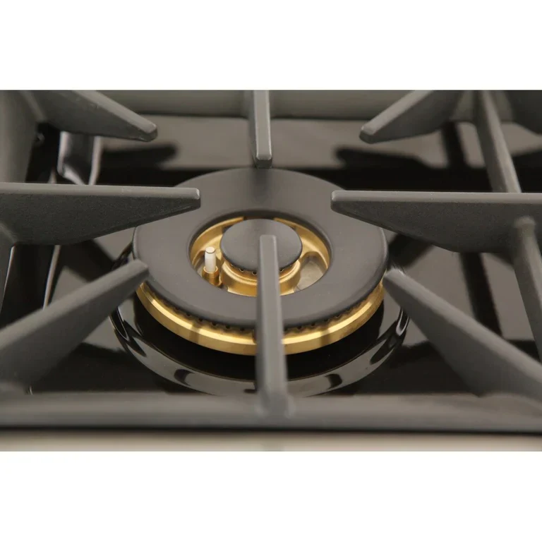 Kucht Signature 48-Inch Propane Gas Range with Convection Oven in White with White Knobs & Gold H&le (KNG481/LP-W-GOLD) - Image 8