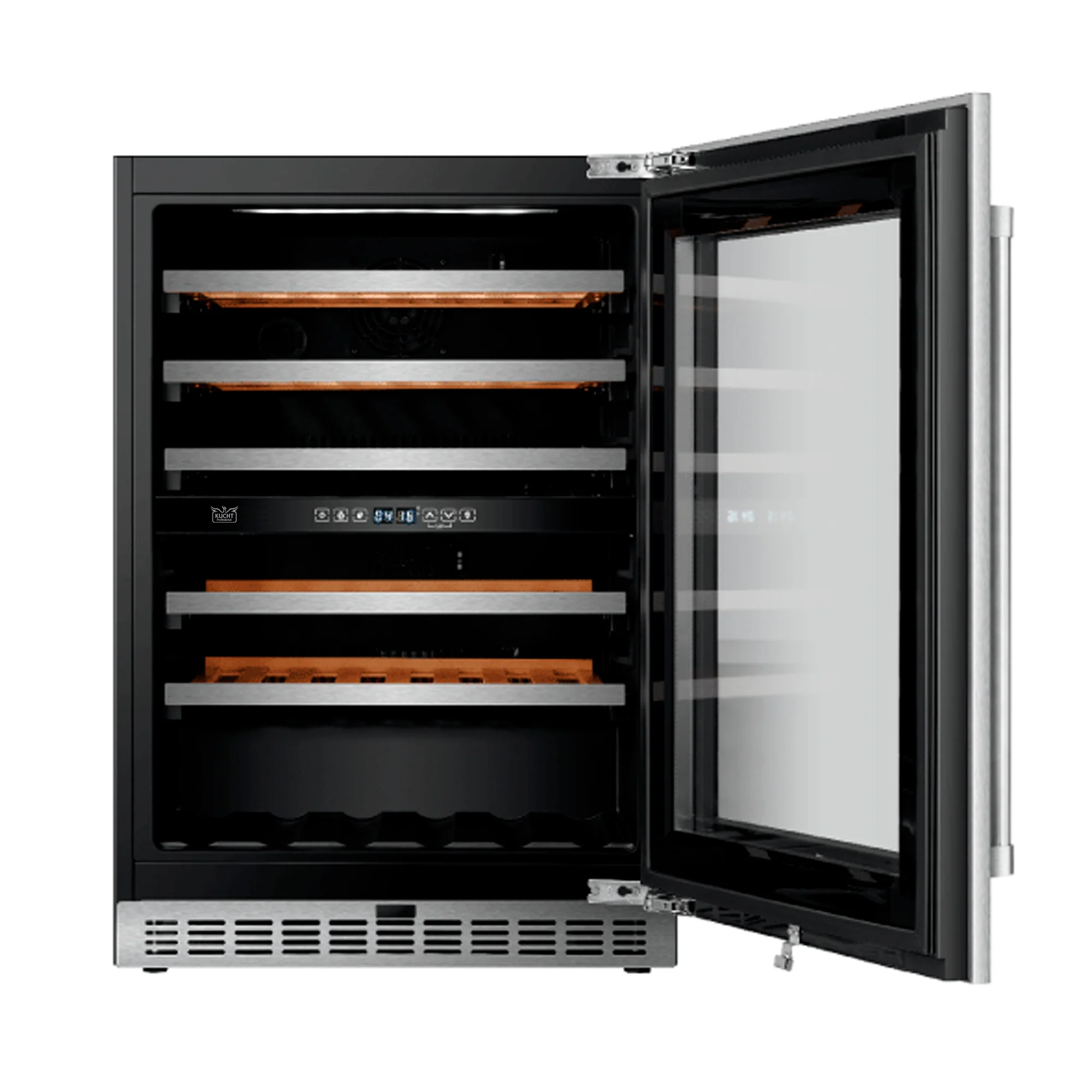 KUCHT 24-Inch Dual Zone 52-Wine Bottles Wine Cooler in Stainless Steel (K24US) - Image 2