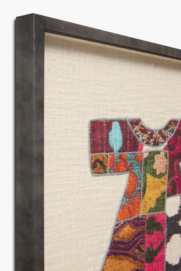 Loloi Abbas Collection - Wall Art Embroidered Rug in Ivory - Image 2