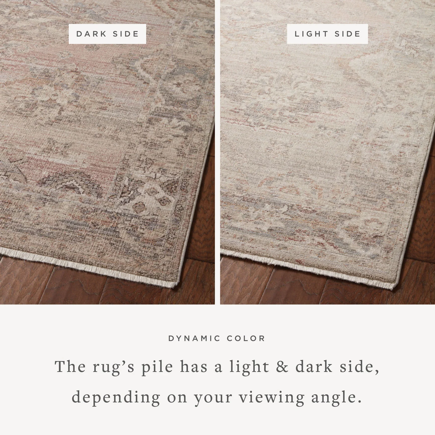 Loloi Accent Rug 4' x 5' 7" in Blush and Dove (LYR-01) - Image 4