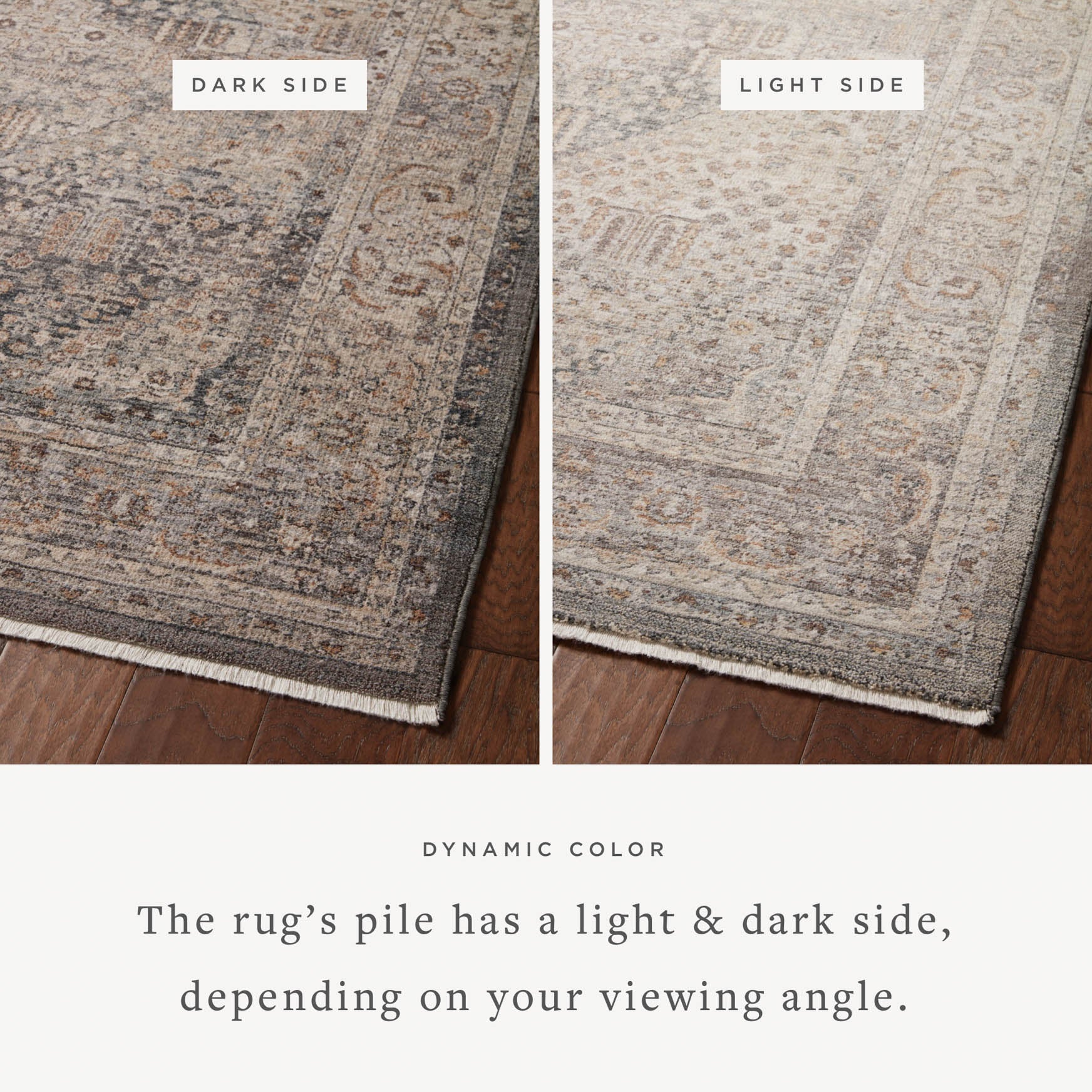 Loloi Area Rug 5' 3" x 7' 9" in Denim and Pebble (LYR-02) - Image 2