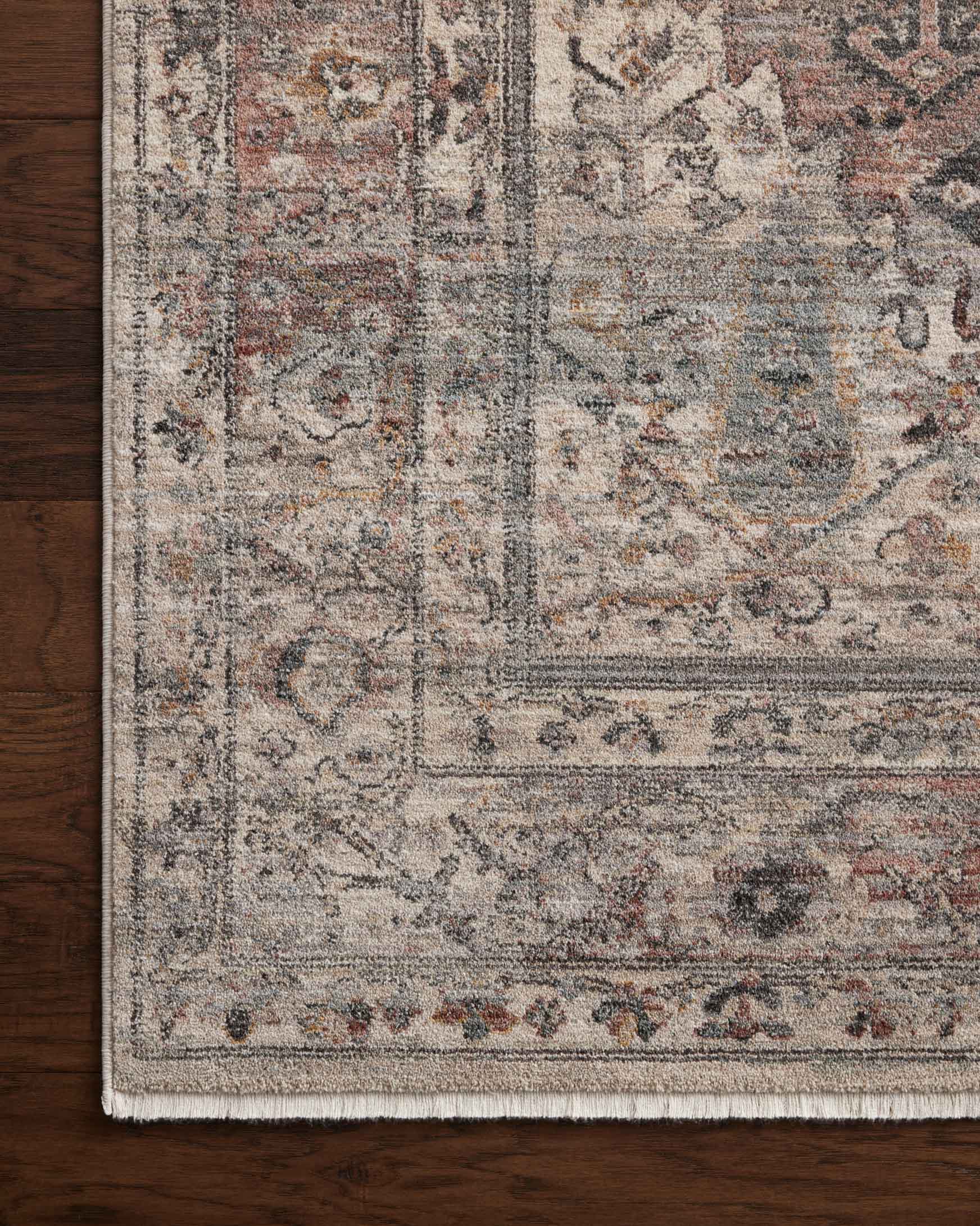 Loloi Area Round Rug 7'10" x 7'10" in Sunset and Silver (LYR-05) - Image 4