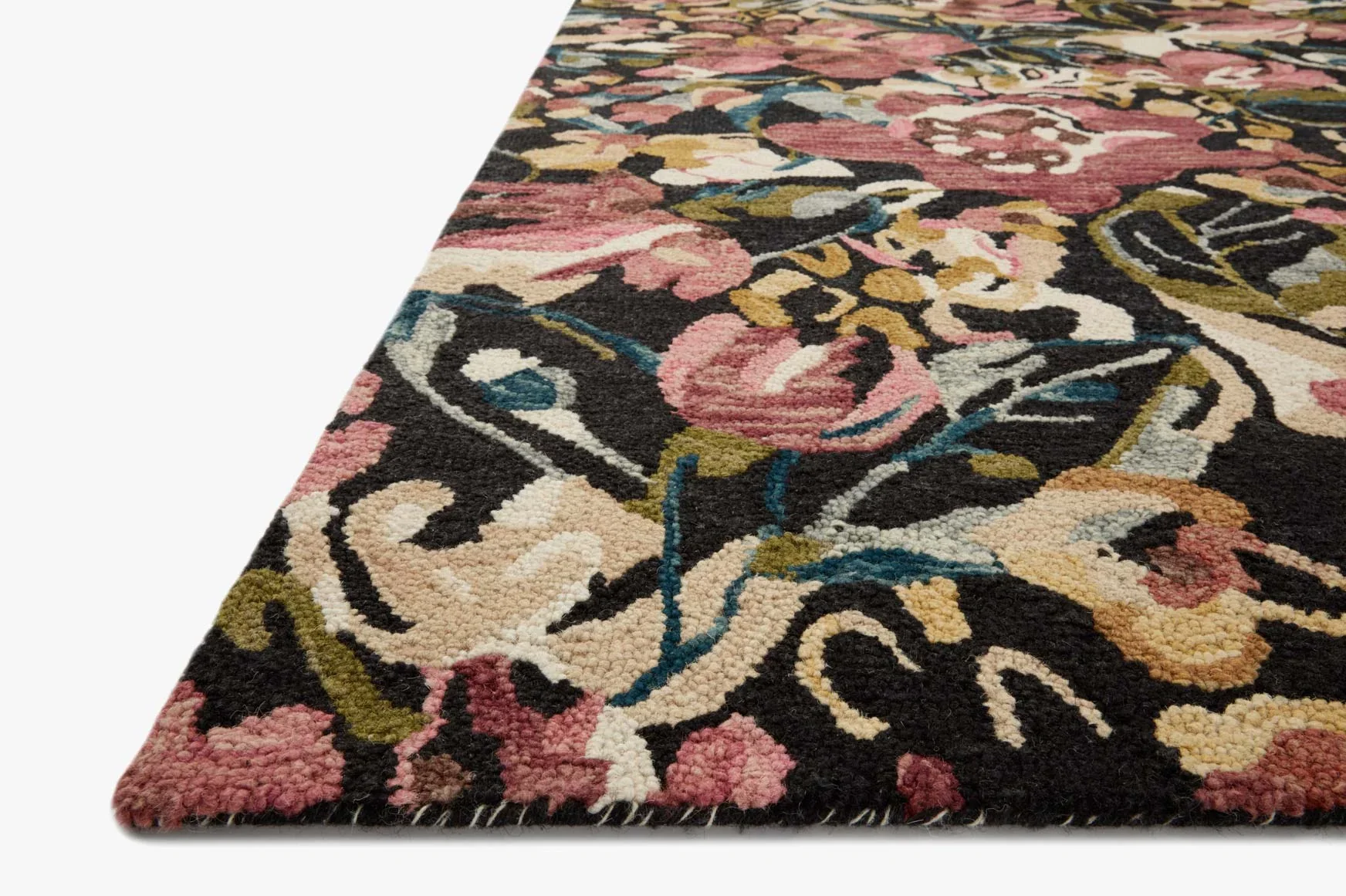 Loloi Belladonna Transitional in Black and Berry 2' x 5' Accent Rug (BLM-01) - Image 4