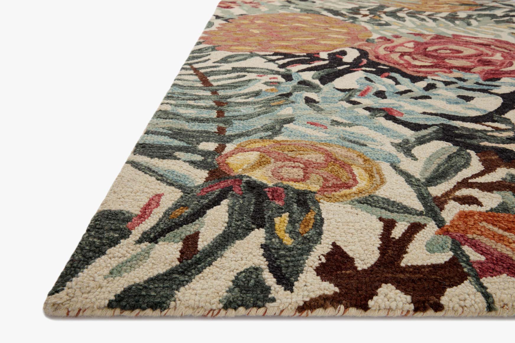 Loloi Belladonna Transitional in Ivory and Lagoon 5' x 5' Round Accent Rug (BLM-02) - Image 6