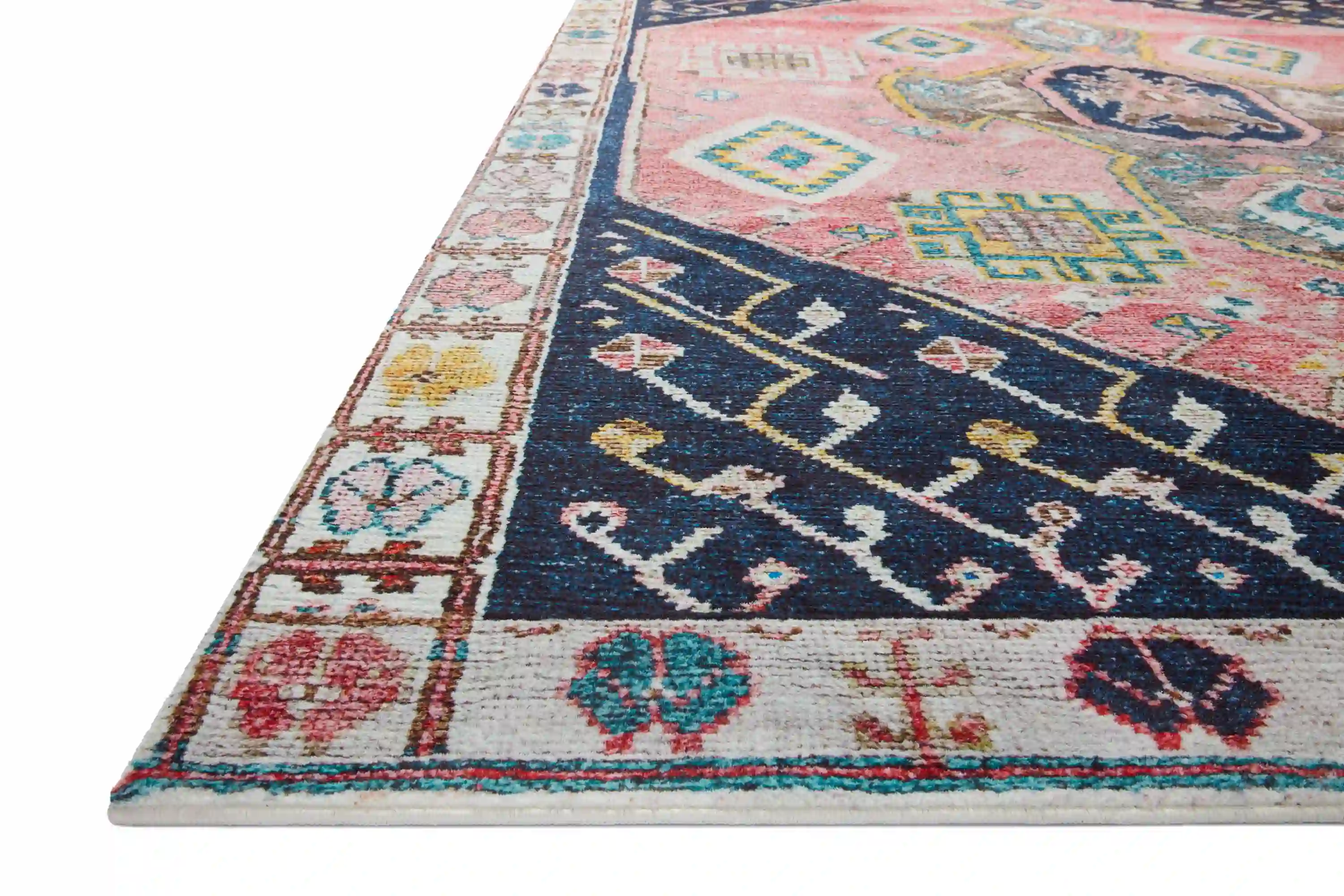 Loloi Fiona Contemporary Rust and Navy 7' 6" x 9' 6" Area Rug - Image 3