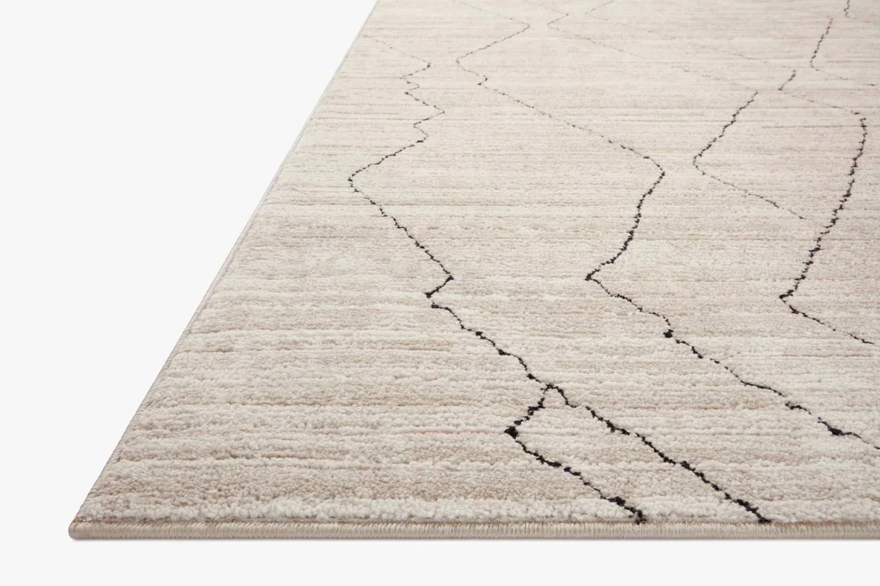 Loloi II Accent Rug 2' 7" x 4' in Sand and Charcoal (DAR-03) - Image 3