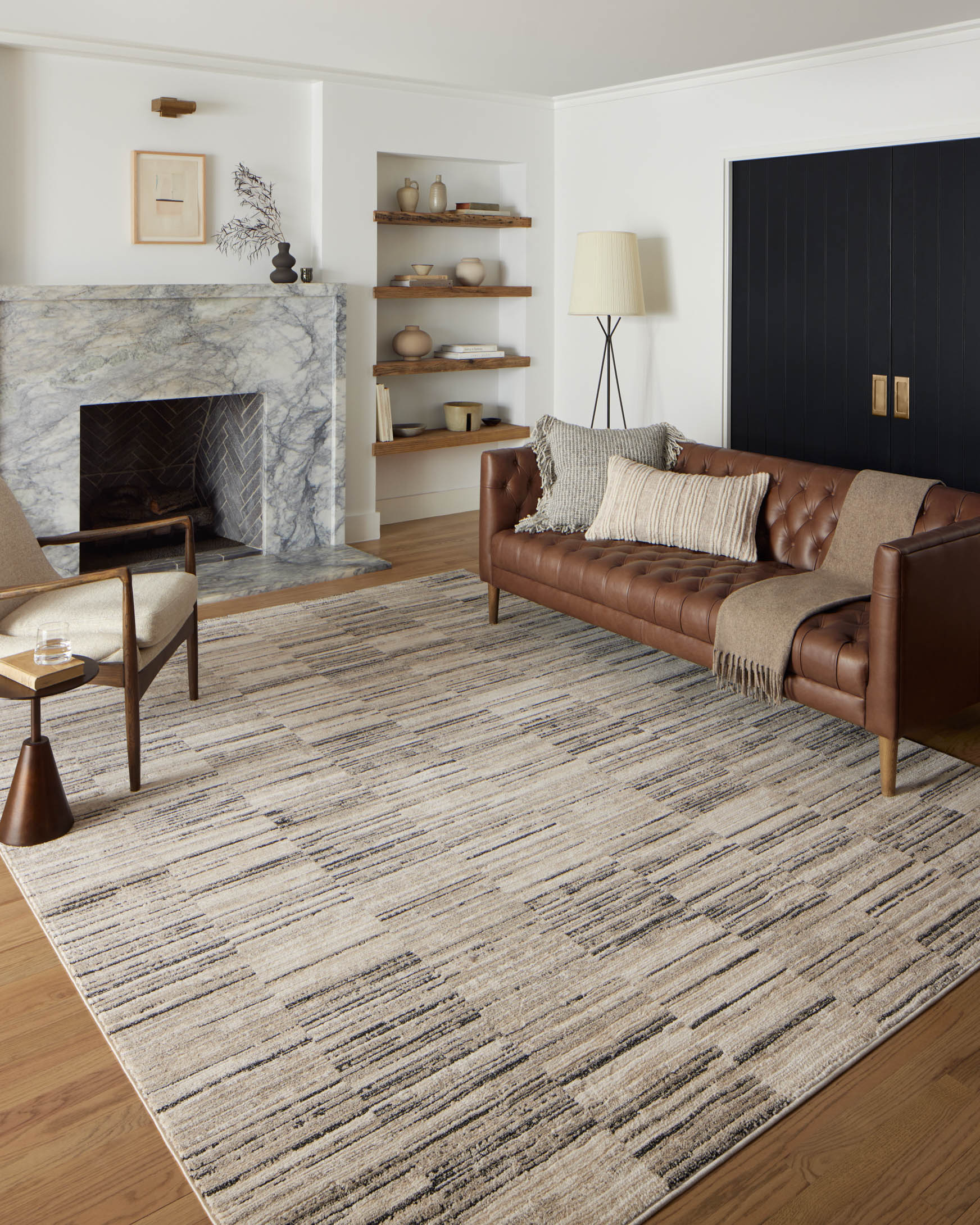 Loloi II Area Rug 11' 6" x 15' in Charcoal and Sand (DAR-01) - Image 2