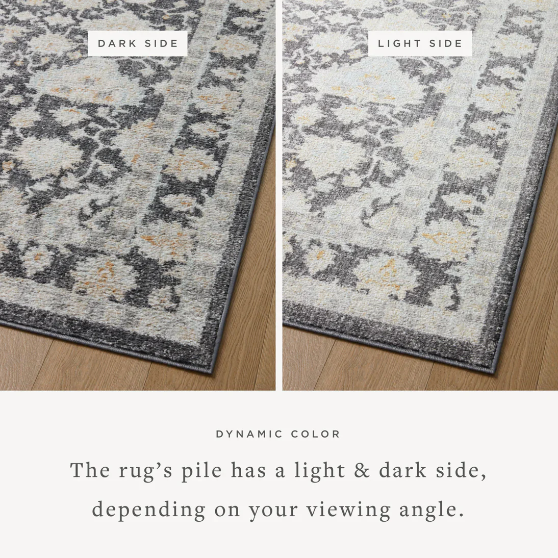 Loloi II Area Rug 9' 3" x 13' in Charcoal and Natural (MON-05) - Image 3