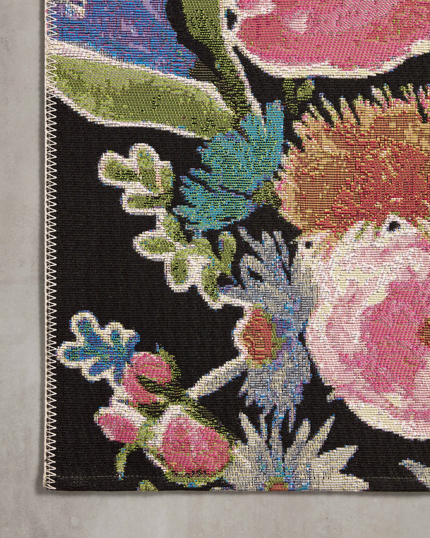 Loloi II Botanical Indoor/Outdoor Black 5' 3" x 7' 8" Area Rug - Image 7