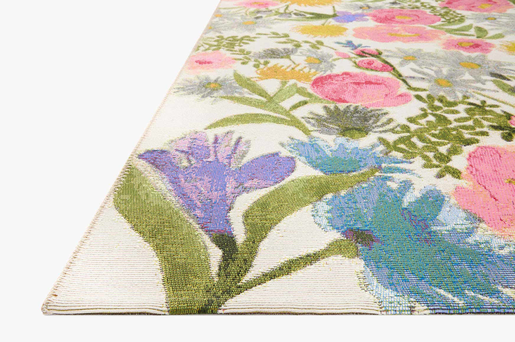Loloi II Botanical Indoor/Outdoor Ivory 5' 3" x 7' 8" Area Rug - Image 4