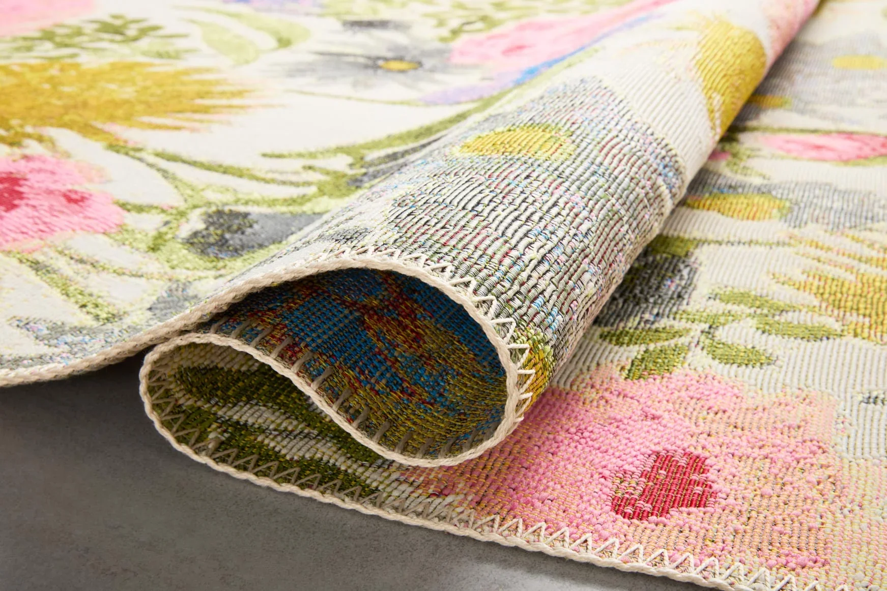 Loloi II Botanical Indoor/Outdoor Ivory 5' 3" x 7' 8" Area Rug - Image 5
