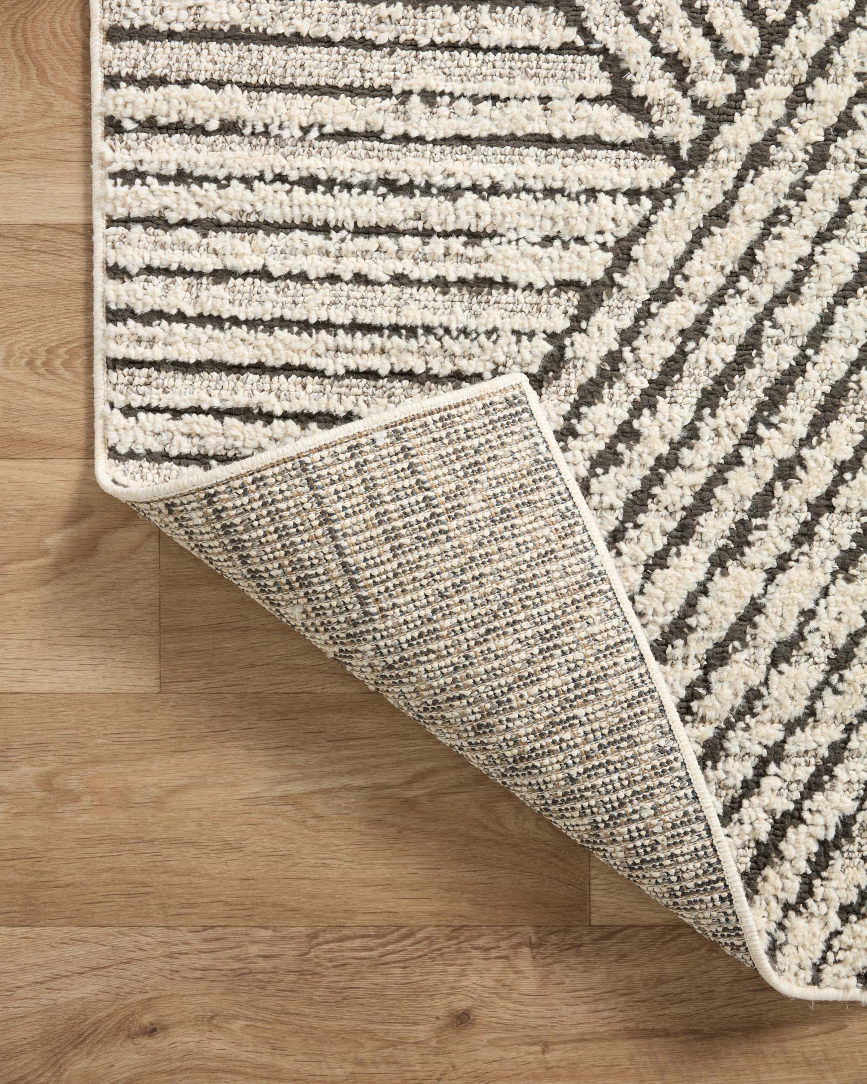 Loloi II Fabian Transitional Ivory and Charcoal 2' 7" x 12' Runner Rug - Image 6