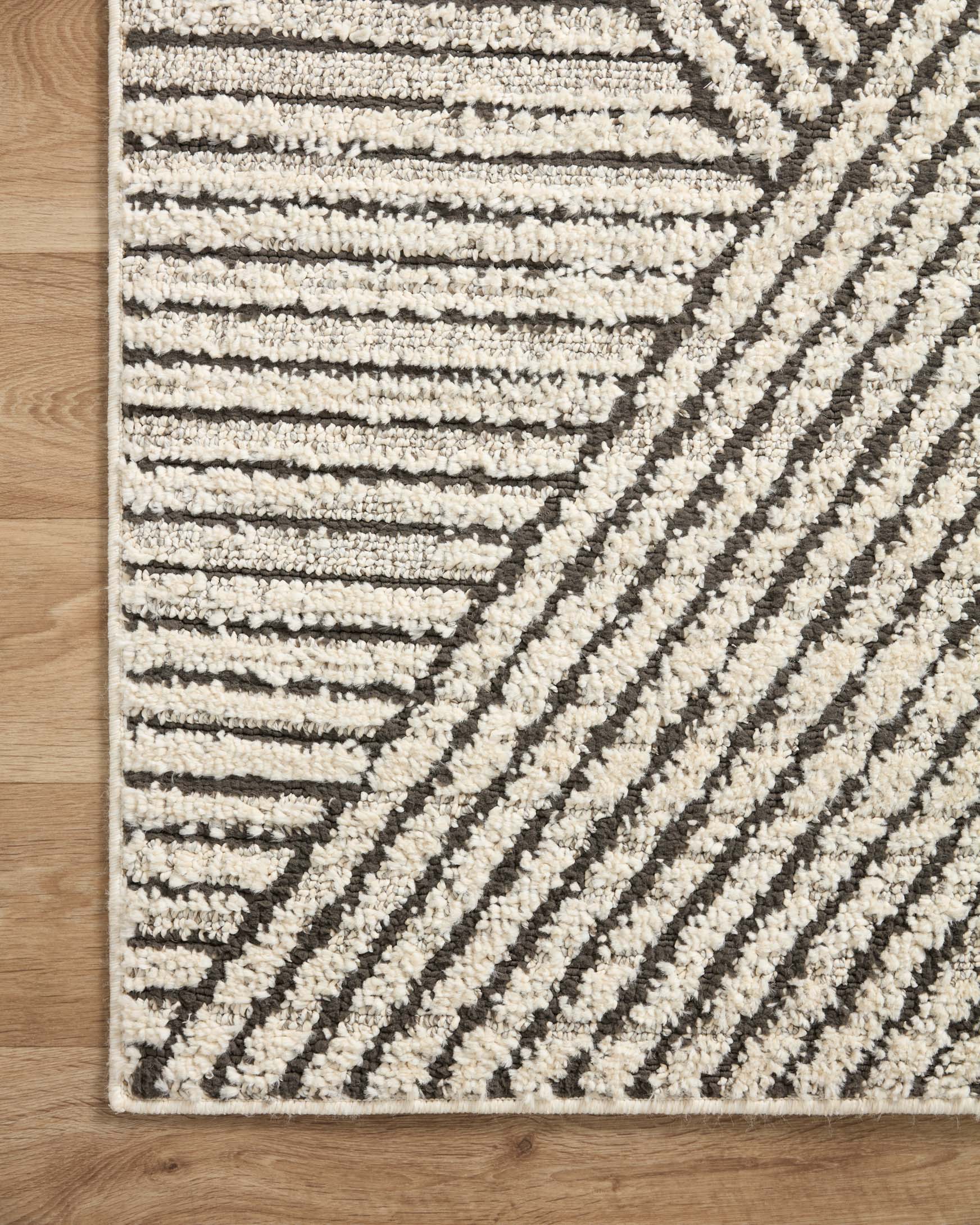 Loloi II Fabian Transitional Ivory and Charcoal 6' 7" x 9' 2" Area Rug - Image 5