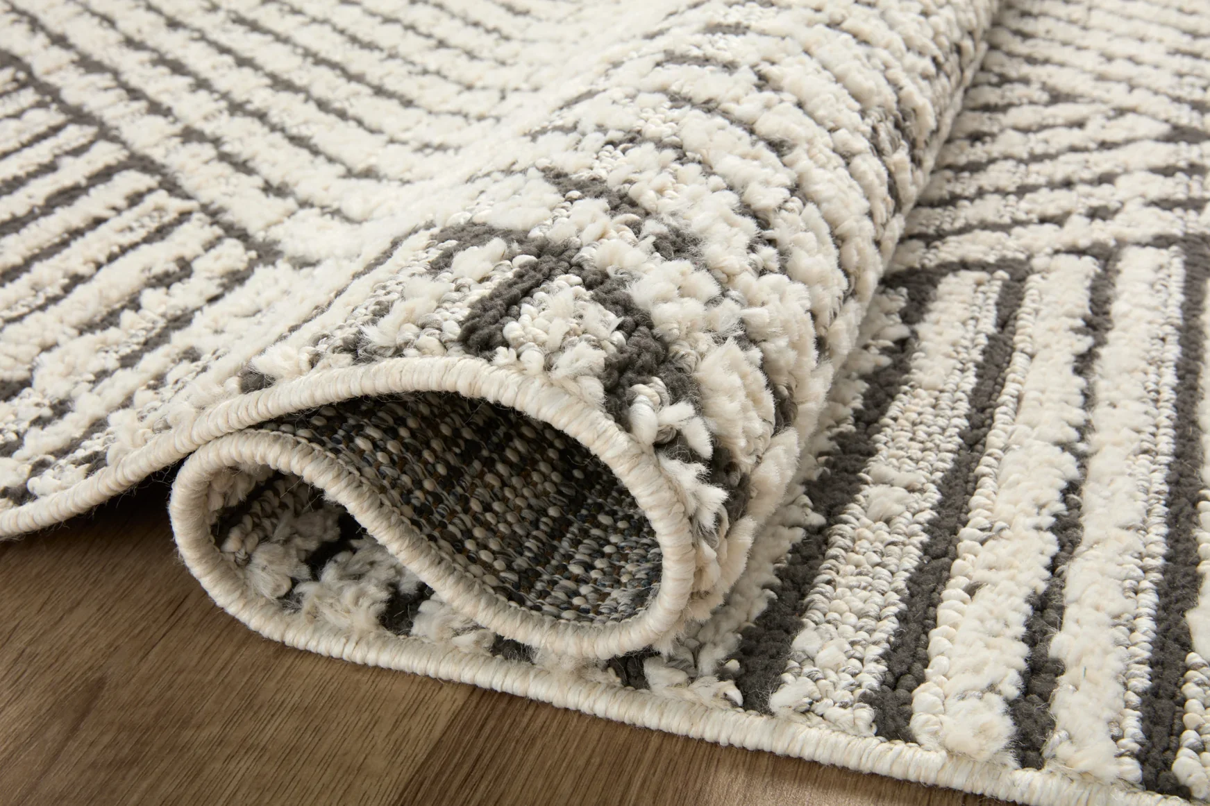 Loloi II Fabian Transitional Ivory and Charcoal 7' 10" x 10' Area Rug - Image 4