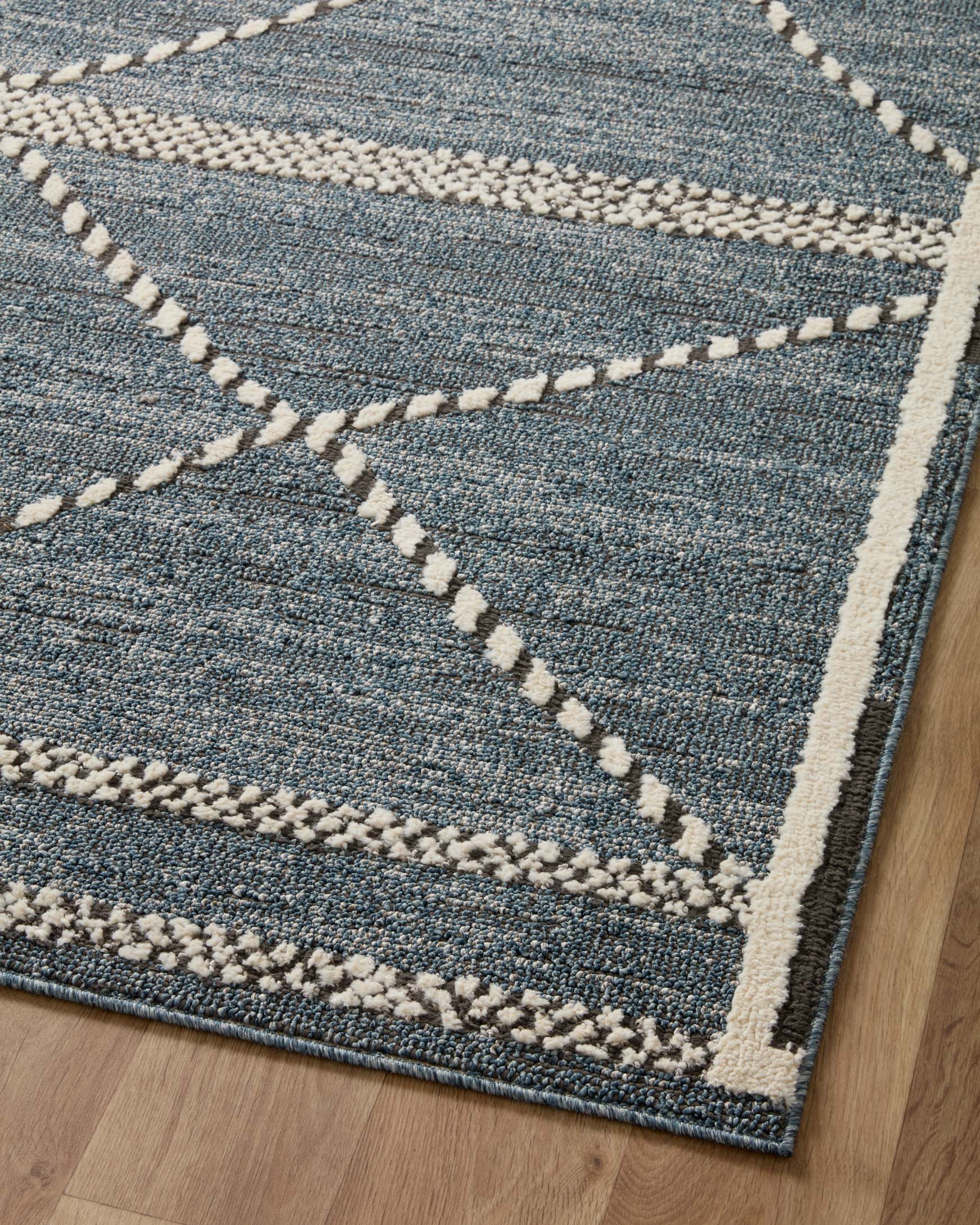 Loloi II Fabian Transitional Denim and Charcoal 6' 7" x 9' 2" Area Rug - Image 7