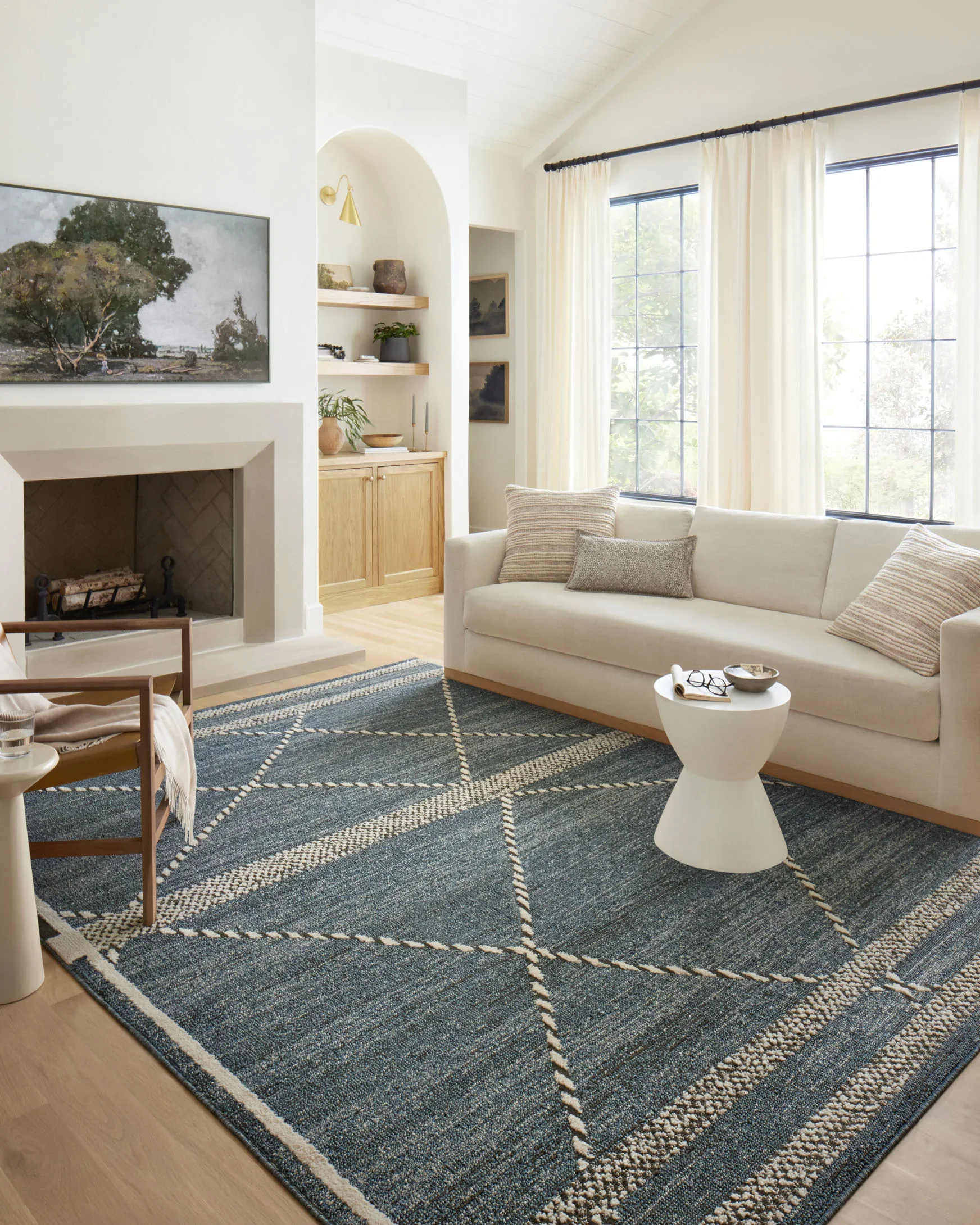 Loloi II Fabian Transitional Denim and Charcoal 9' 2" x 13' Area Rug - Image 2