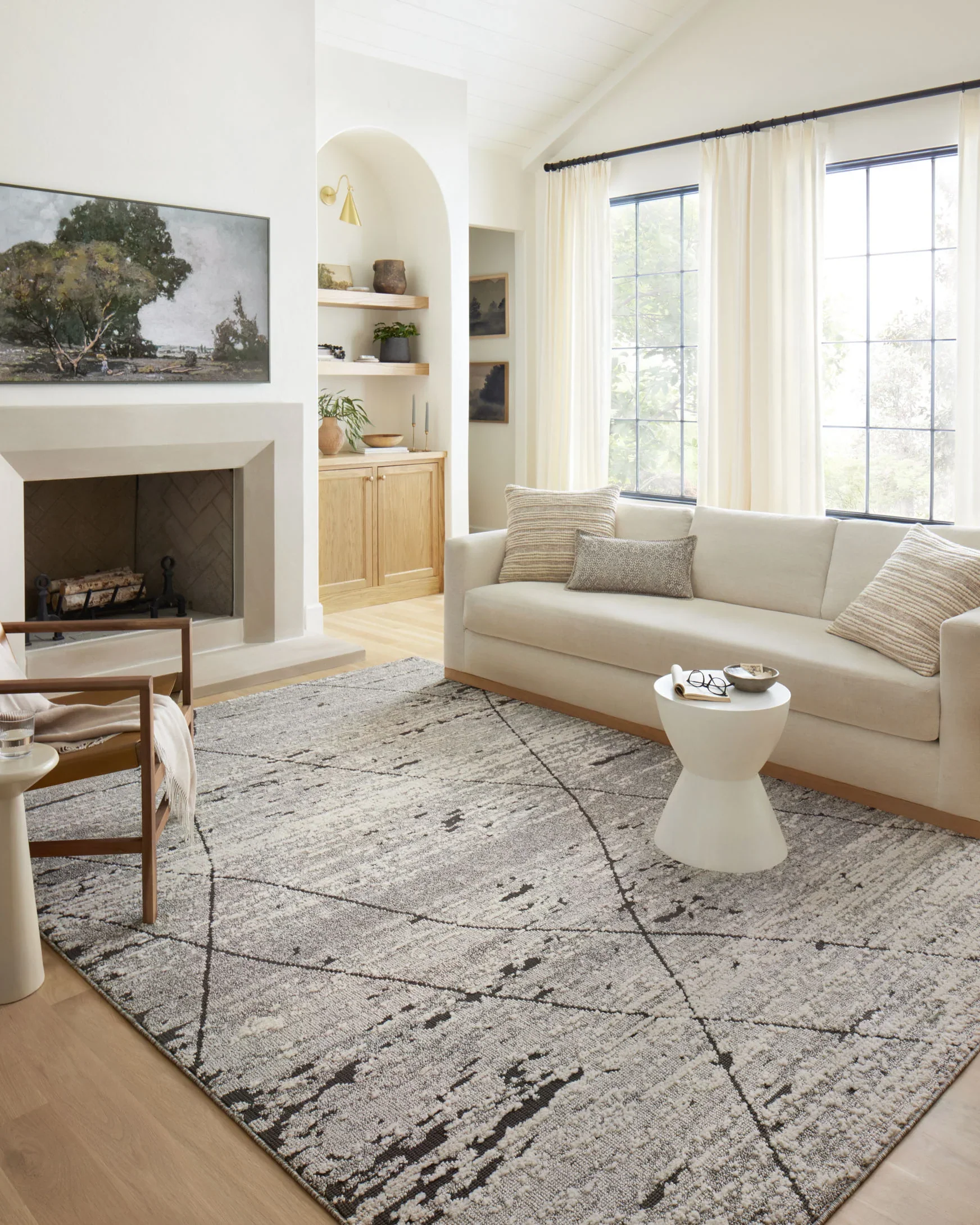 Loloi II Fabian Transitional Grey and Charcoal 9' 2" x 13' Area Rug - Image 2