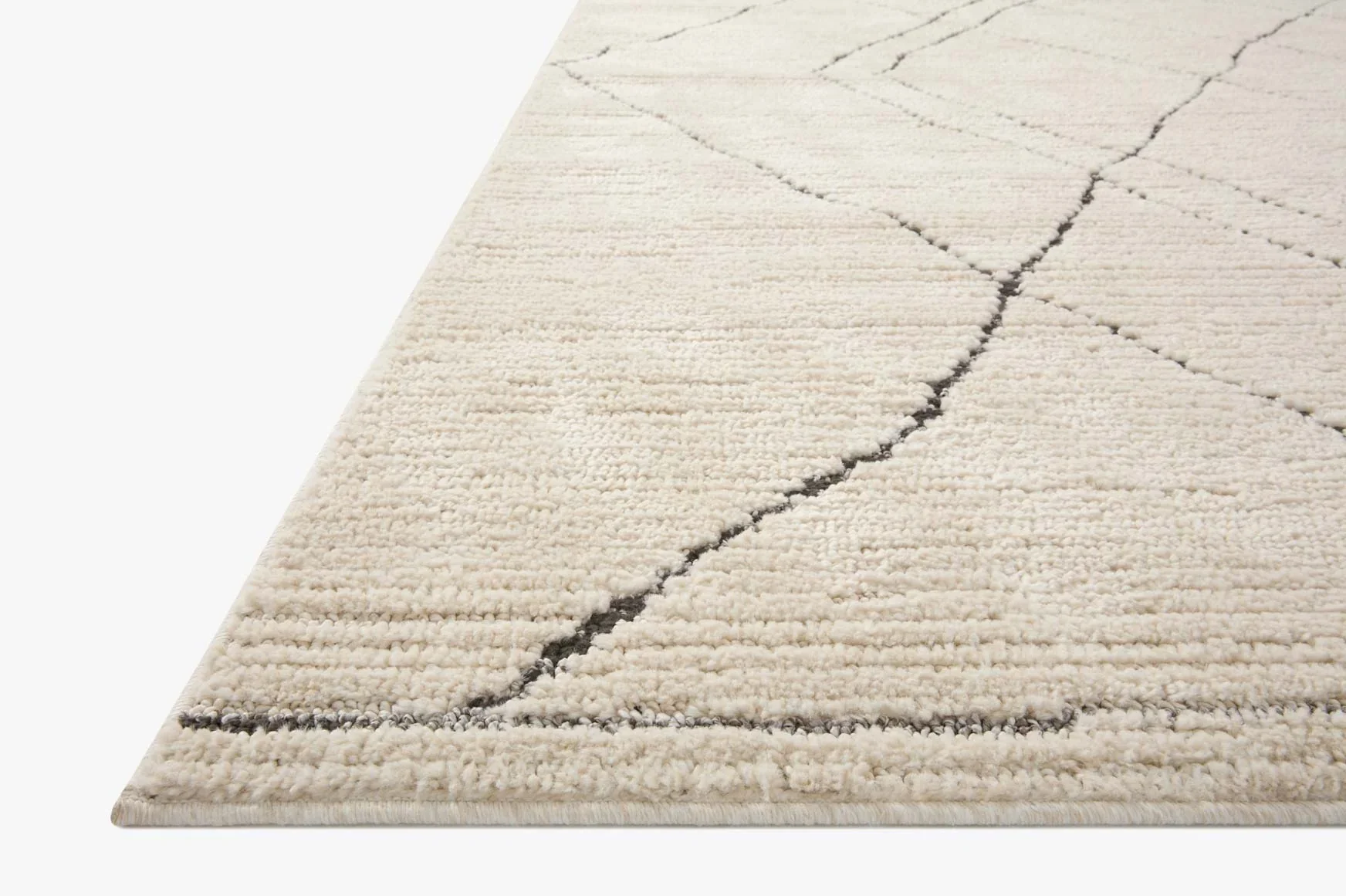 Loloi II Fabian Transitional Ivory and Charcoal 4' x 6' Accent Rug - Image 4