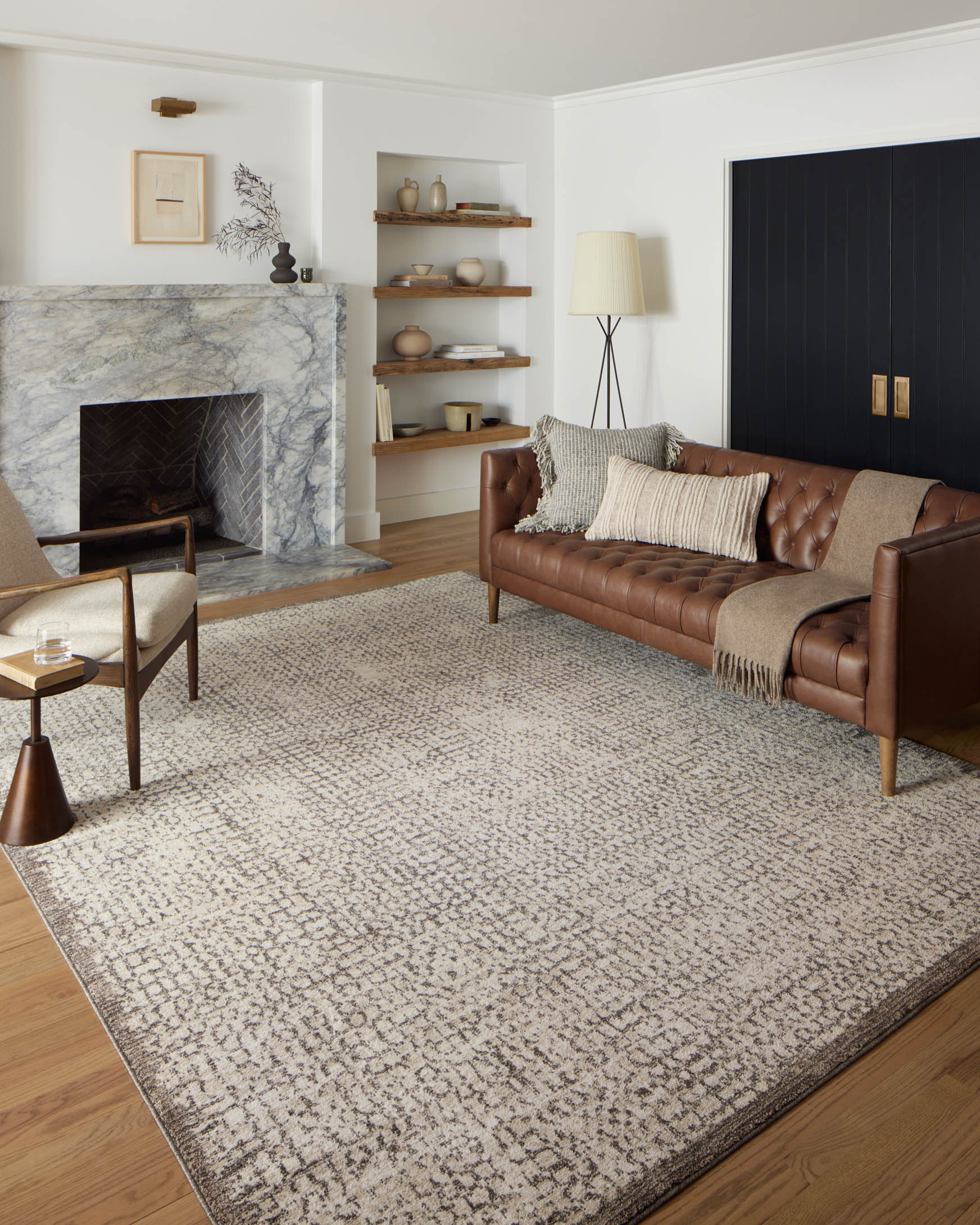 Loloi II Runner Rug 2' 7" x 8' in Ivory and Stone (DAR-04) - Image 2