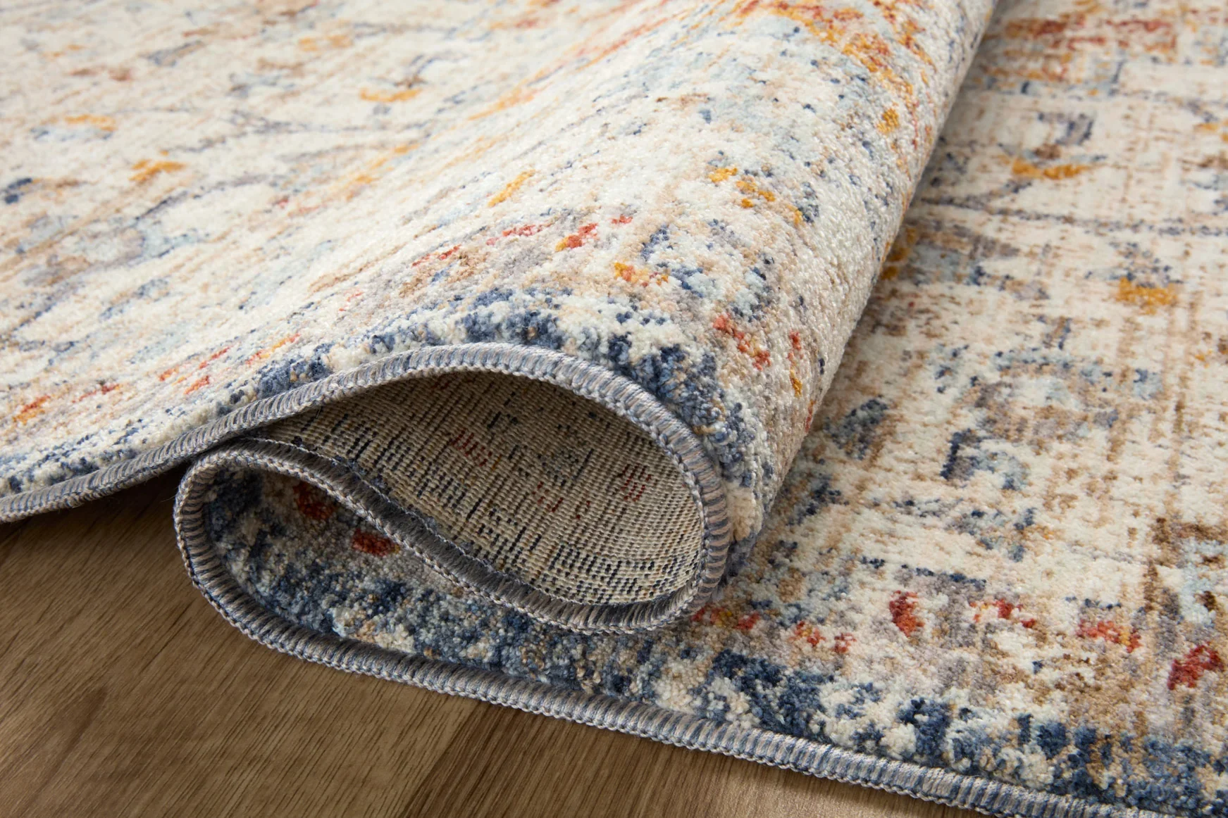 Loloi II Sorrento Traditional Ivory and Fiesta 2' 7" x 8' Runner Rug - Image 4