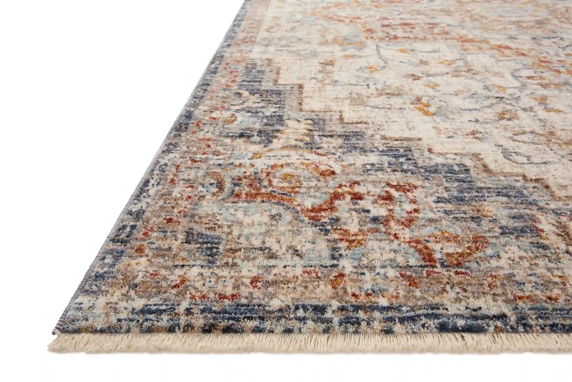 Loloi II Sorrento Traditional Ivory and Fiesta 3' 11" x 5' 7" Accent Rug - Image 3