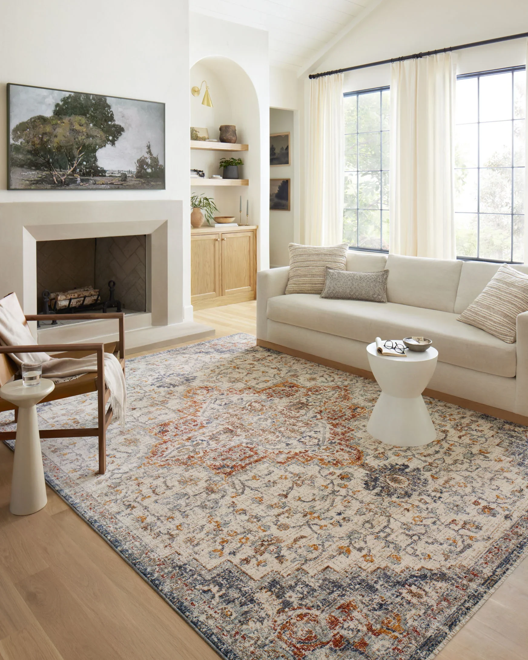 Loloi II Sorrento Traditional Ivory and Fiesta 9' 6" x 13' 1" Area Rug - Image 2