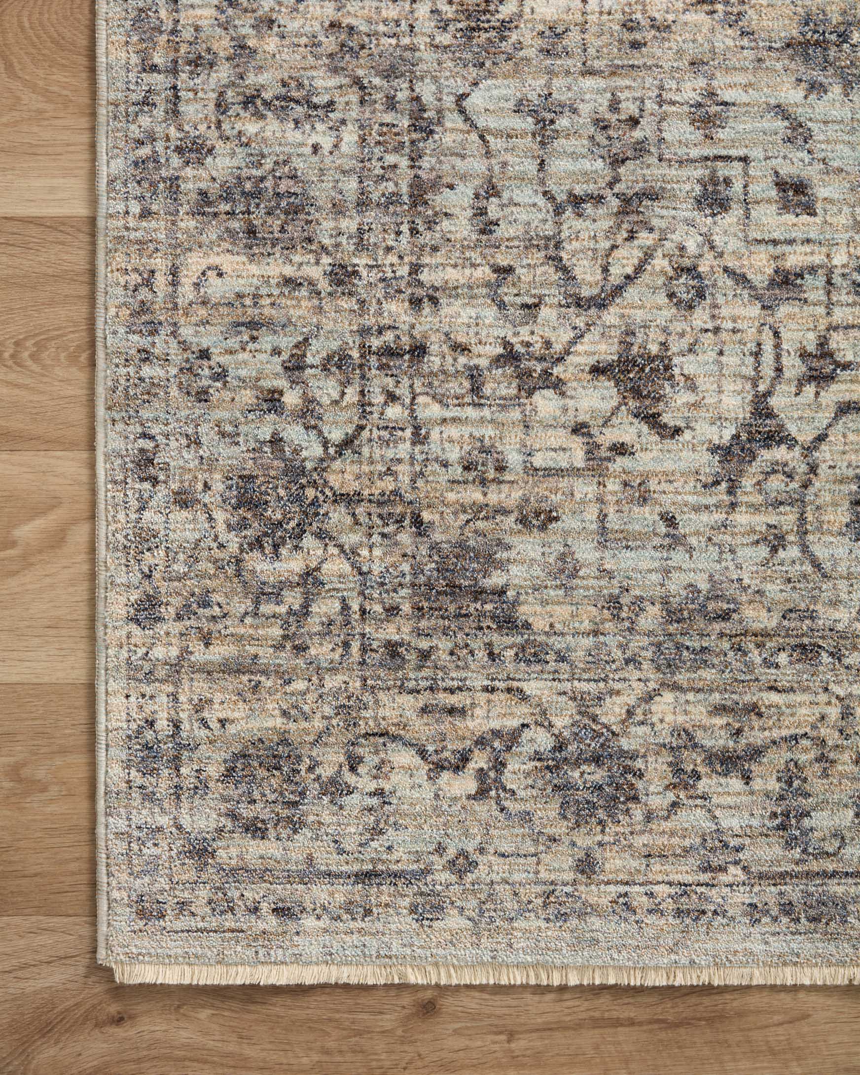 Loloi II Sorrento Traditional Mist and Charcoal 3' 11" x 3' 11" Round Accent Rug - Image 5