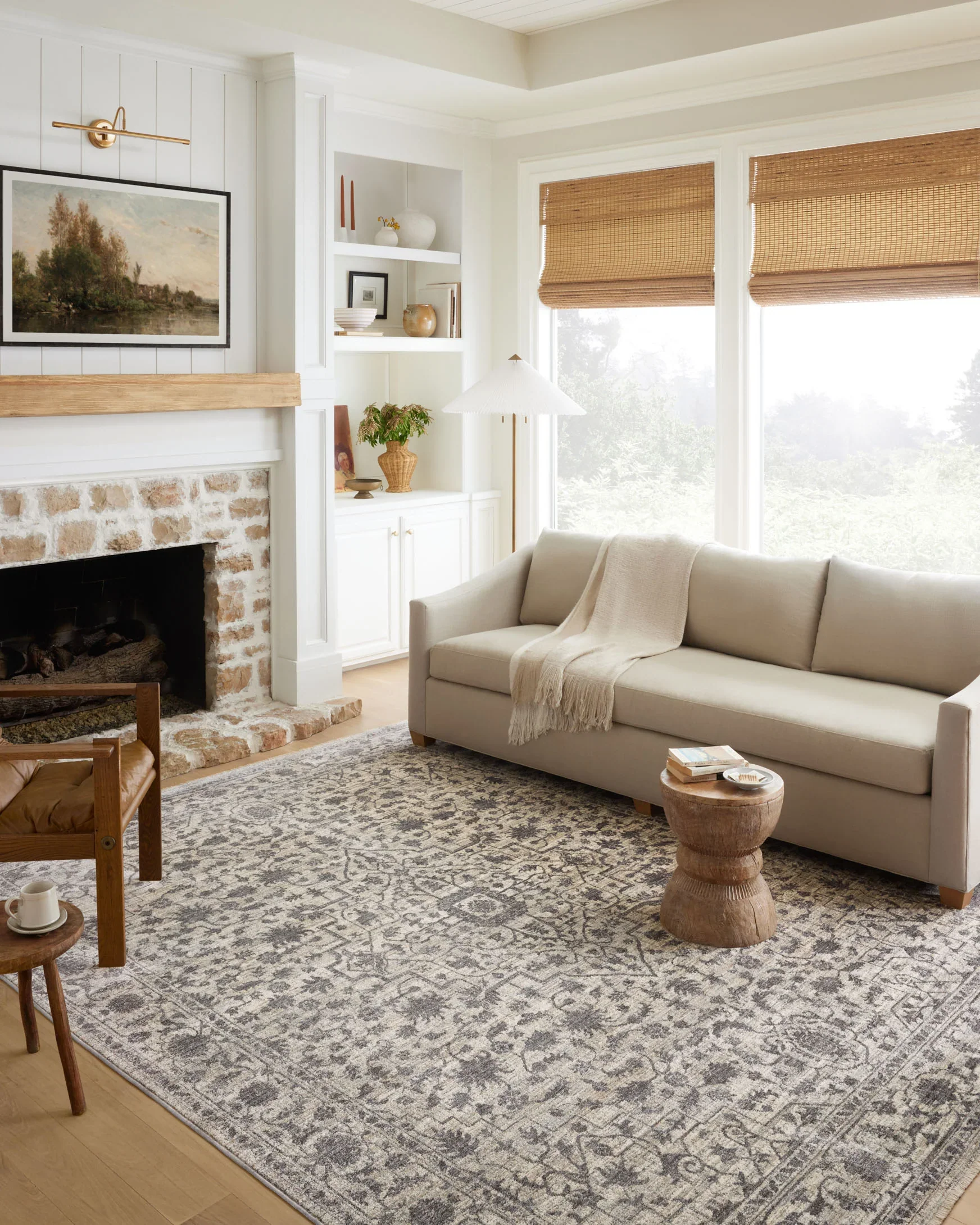 Loloi II Sorrento Traditional Mist and Charcoal 9' 6" x 13' 1" Area Rug - Image 2