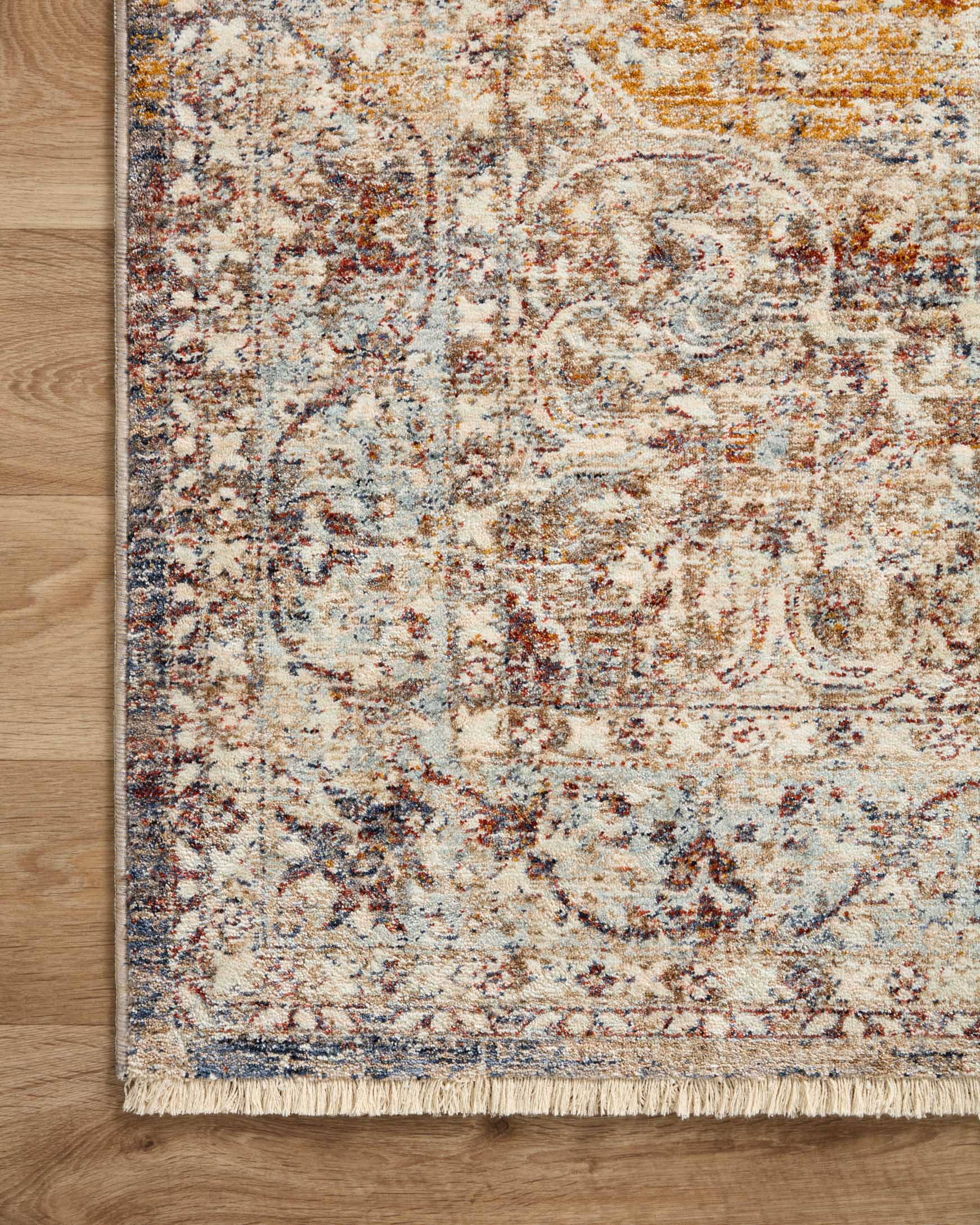 Loloi II Sorrento Traditional Natural 9' 6" x 9' 6" Round Area Rug - Image 6