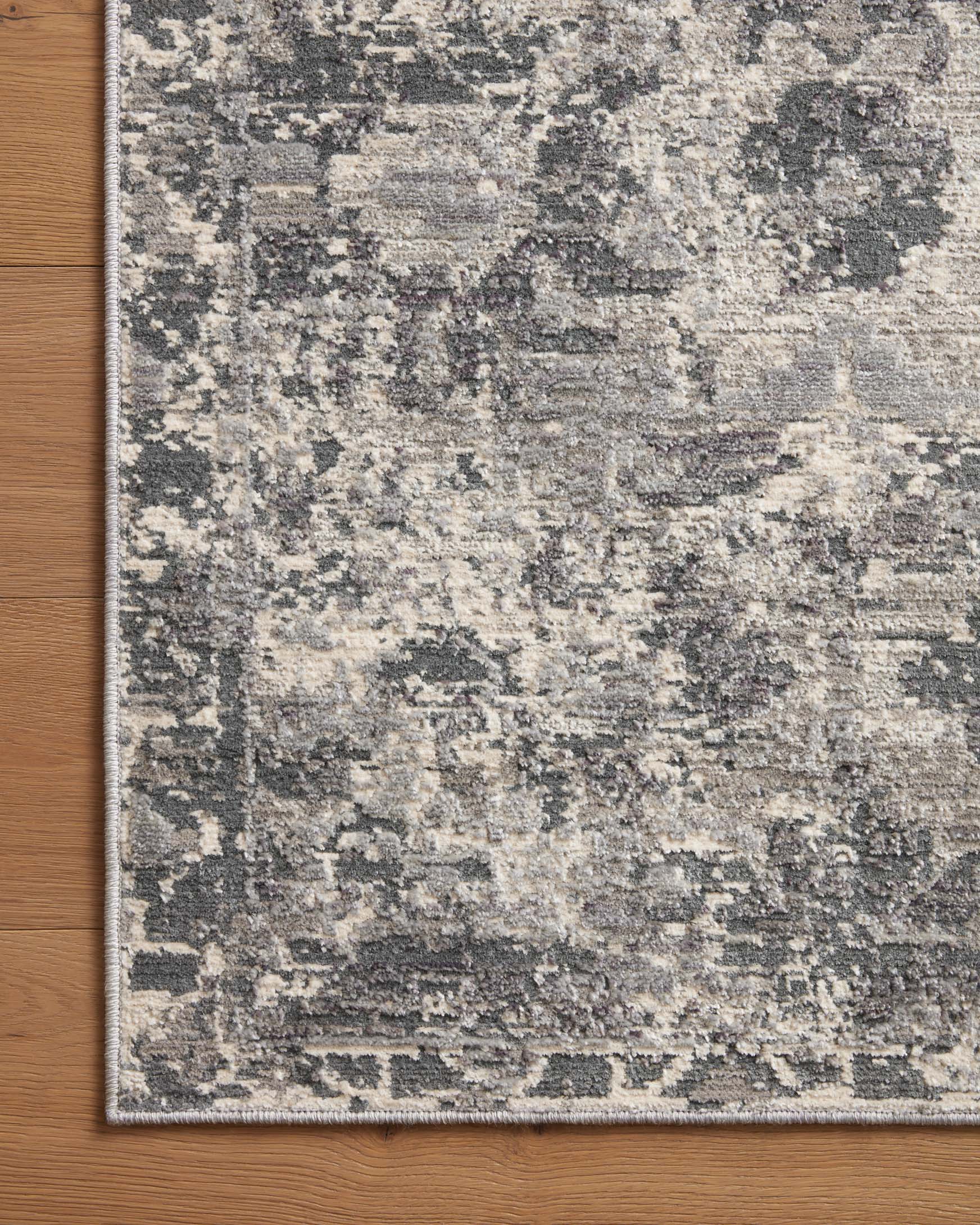Loloi Indra Contemporary in Charcoal and Silver 2' 6" x 10' Runner Rug (INA-04) - Image 3