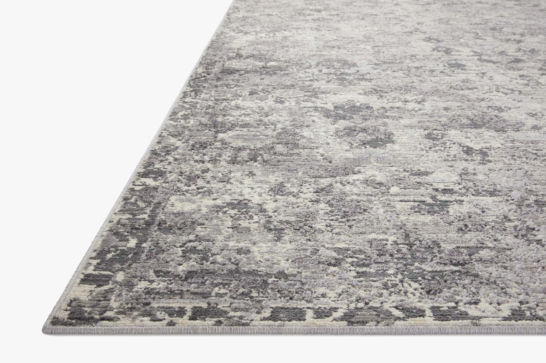 Loloi Indra Contemporary in Charcoal and Silver 2' 6" x 8' Runner Rug (INA-04) - Image 2