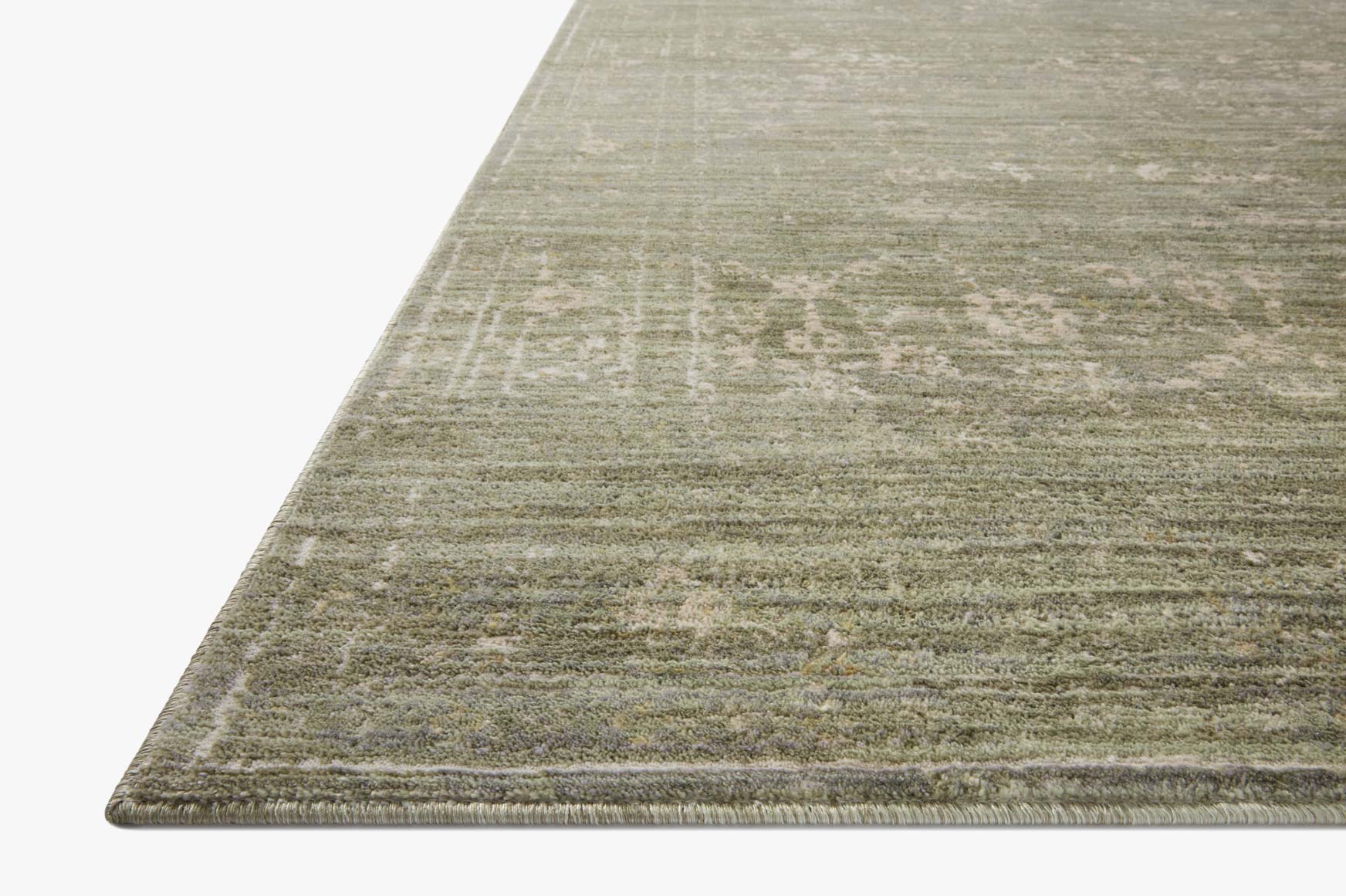 Loloi Indra Contemporary in Sage and Natural 2' 6" x 8' Runner Rug (INA-06) - Image 4