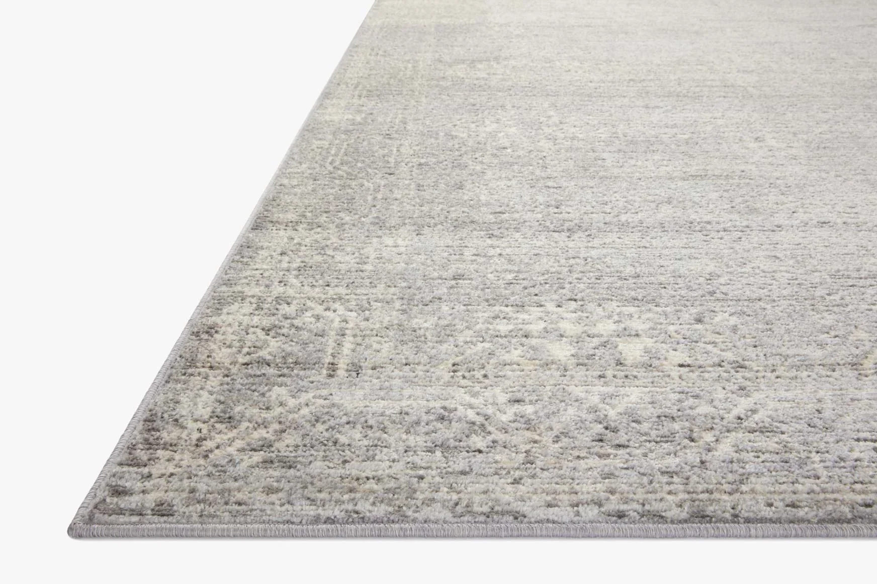 Loloi Indra Contemporary in Silver and Ivory 10' x 14' Area Rug (INA-02) - Image 2