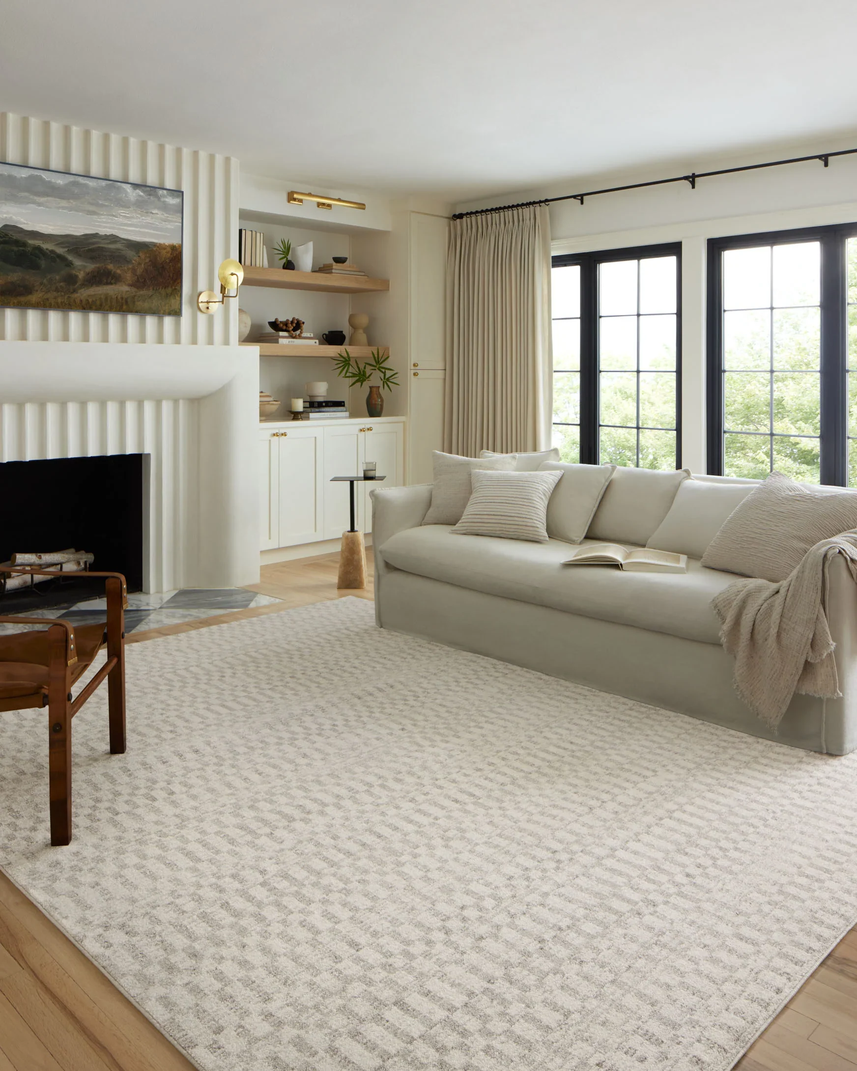 Loloi Kamala Transitional in Ivory and Grey 11'2" x 15' 7" Area Rug (KAM-05) - Image 2