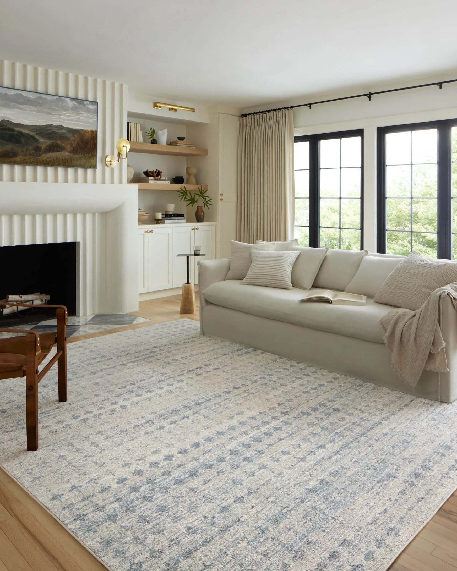 Loloi Kamala Transitional in Sky and Dove 9'2" x 13' Area Rug (KAM-04) - Image 2