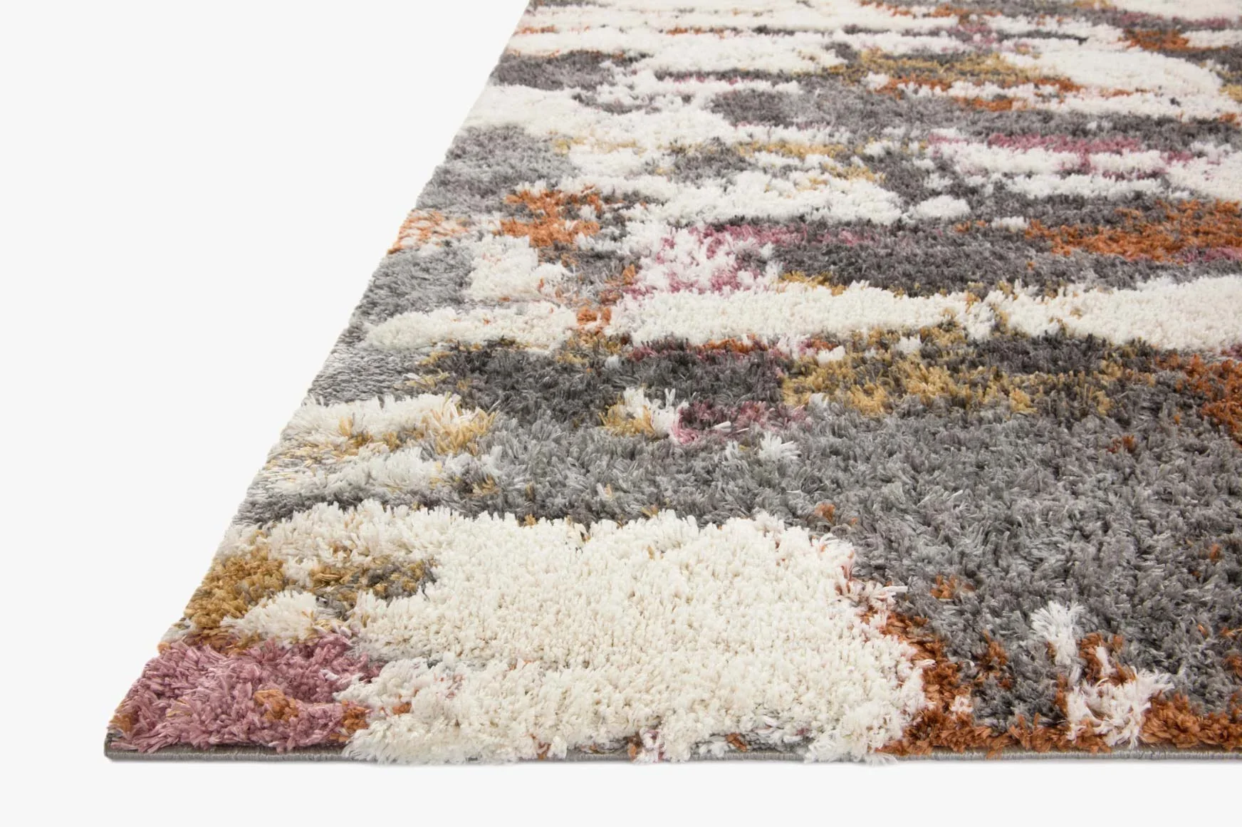 Loloi Levitt Shags in Grey 2' 7" x 12' Runner Rug (LEV-04) - Image 3