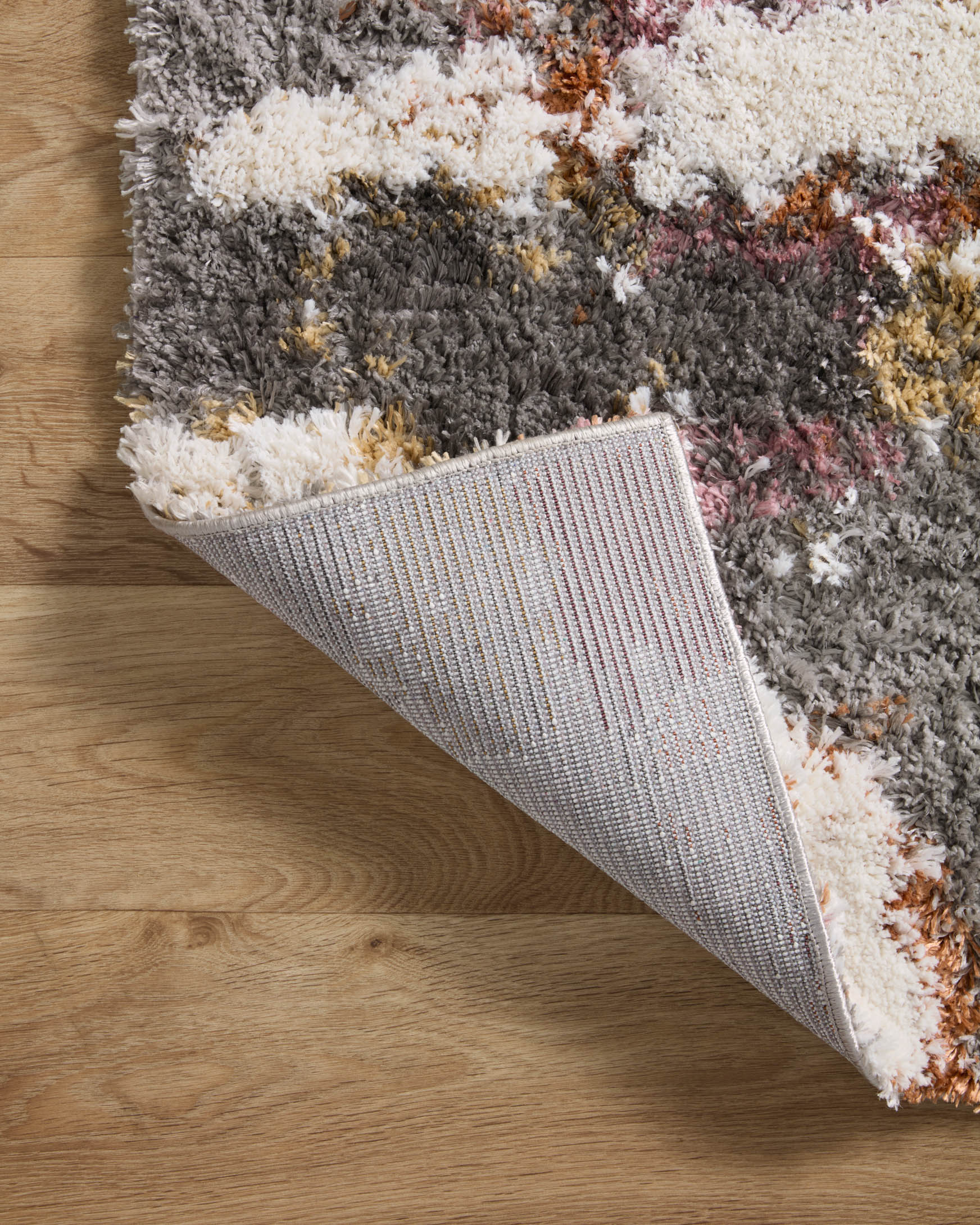 Loloi Levitt Shags in Grey 2' 7" x 7' 6" Runner Rug (LEV-04) - Image 6