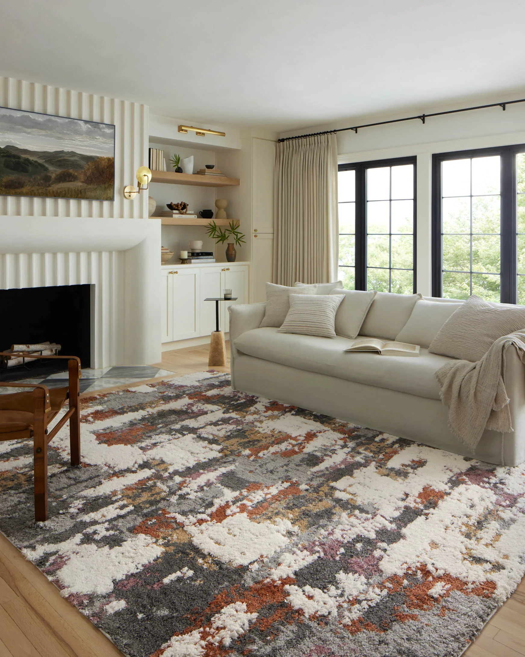 Loloi Levitt Shags in Grey 4' x 6' Accent Rug (LEV-04) - Image 2