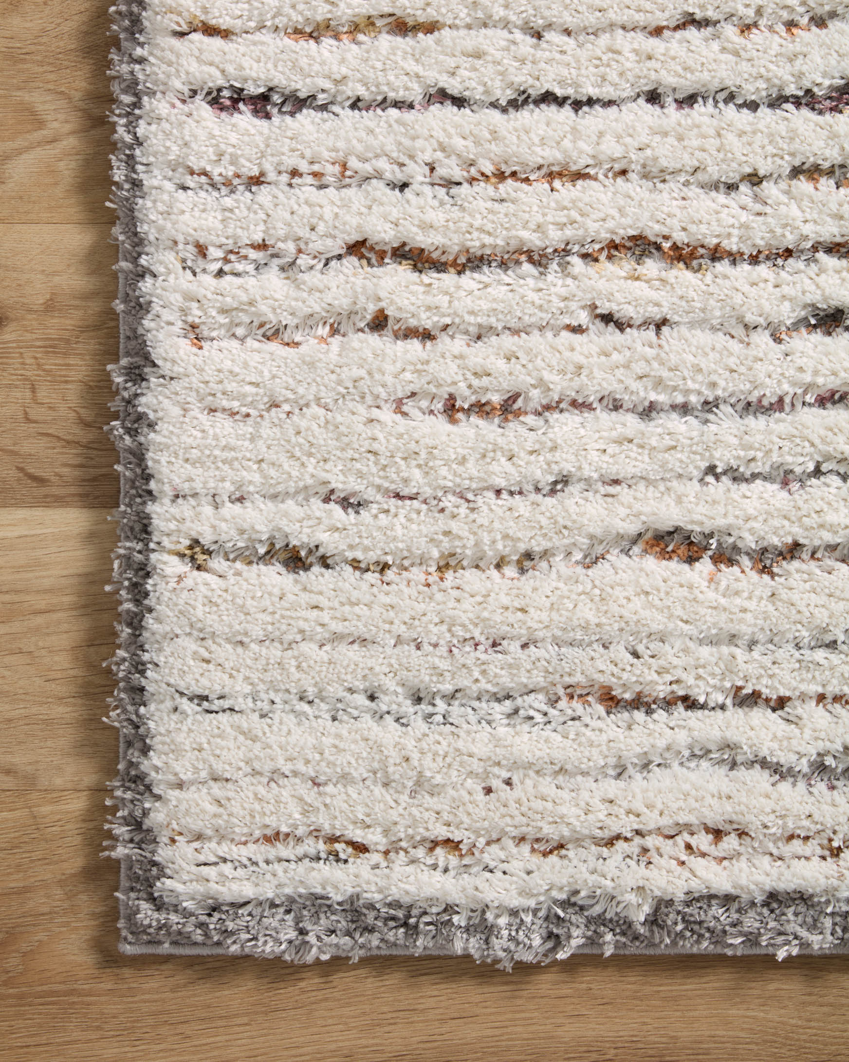 Loloi Levitt Shags in Ivory 2' 7" x 12' Runner Rug (LEV-01) - Image 5